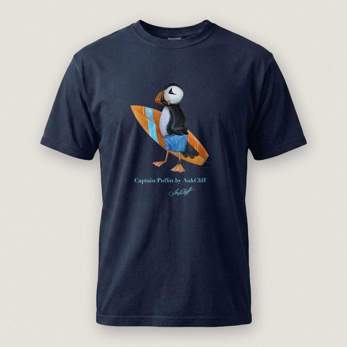 AukCliff Captain Puffin T-shirt True Navy / S Captain Puffin™ Surfer Comfort Colors T-Shirt