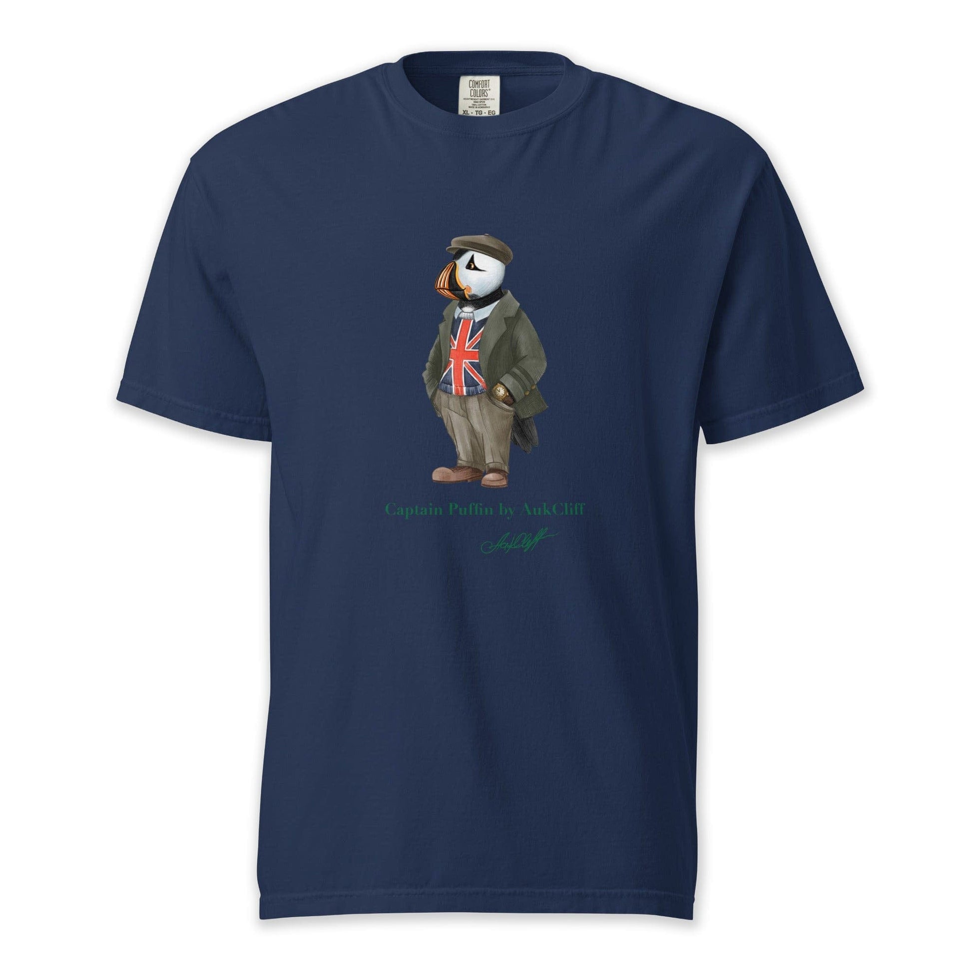 AukCliff Captain Puffin T-shirt True Navy / S Captain Puffin™ “The British Explorer” Comfort Colors T-Shirt
