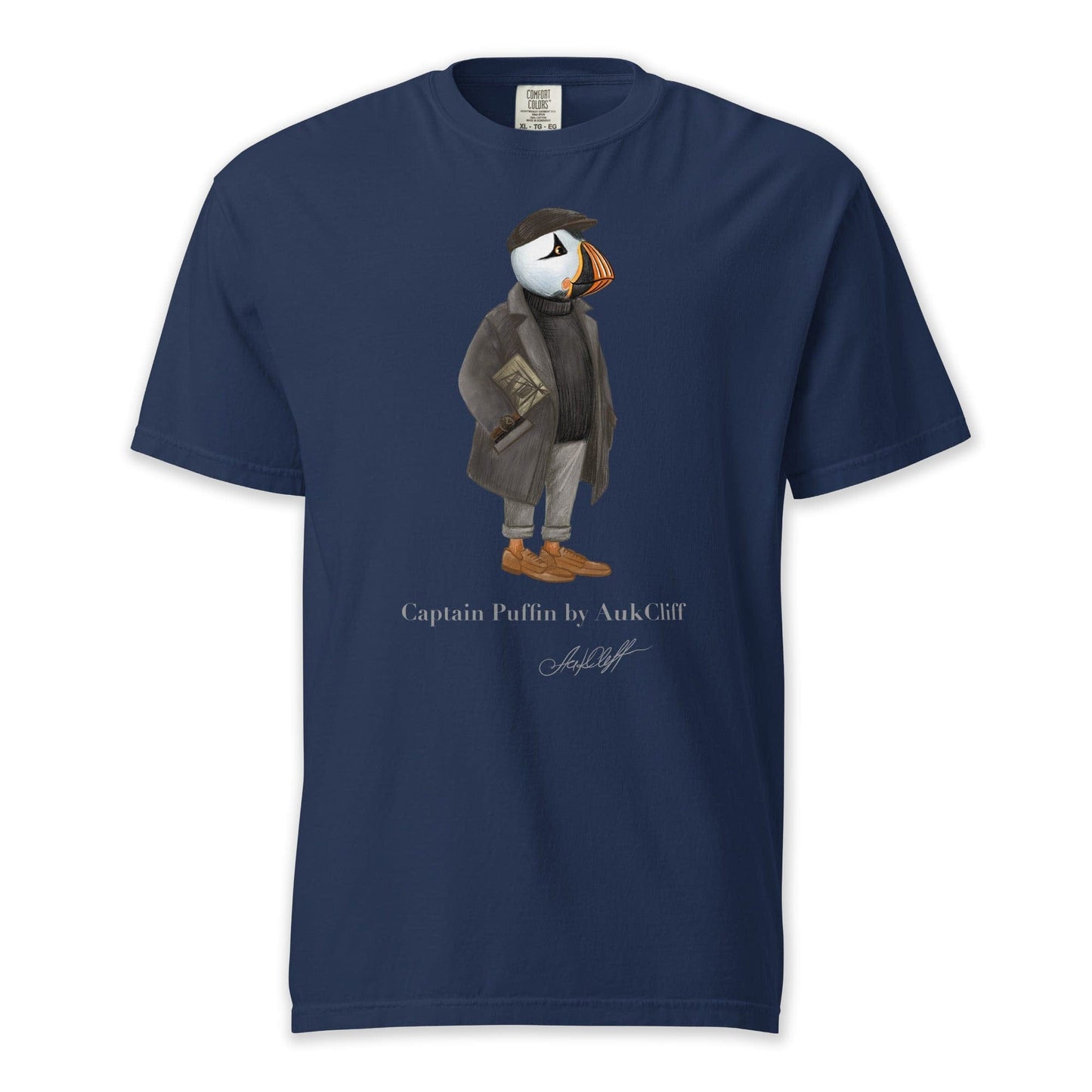 AukCliff Captain Puffin T-shirt True Navy / S Captain Puffin™ “The Curator” Comfort Colors T-Shirt
