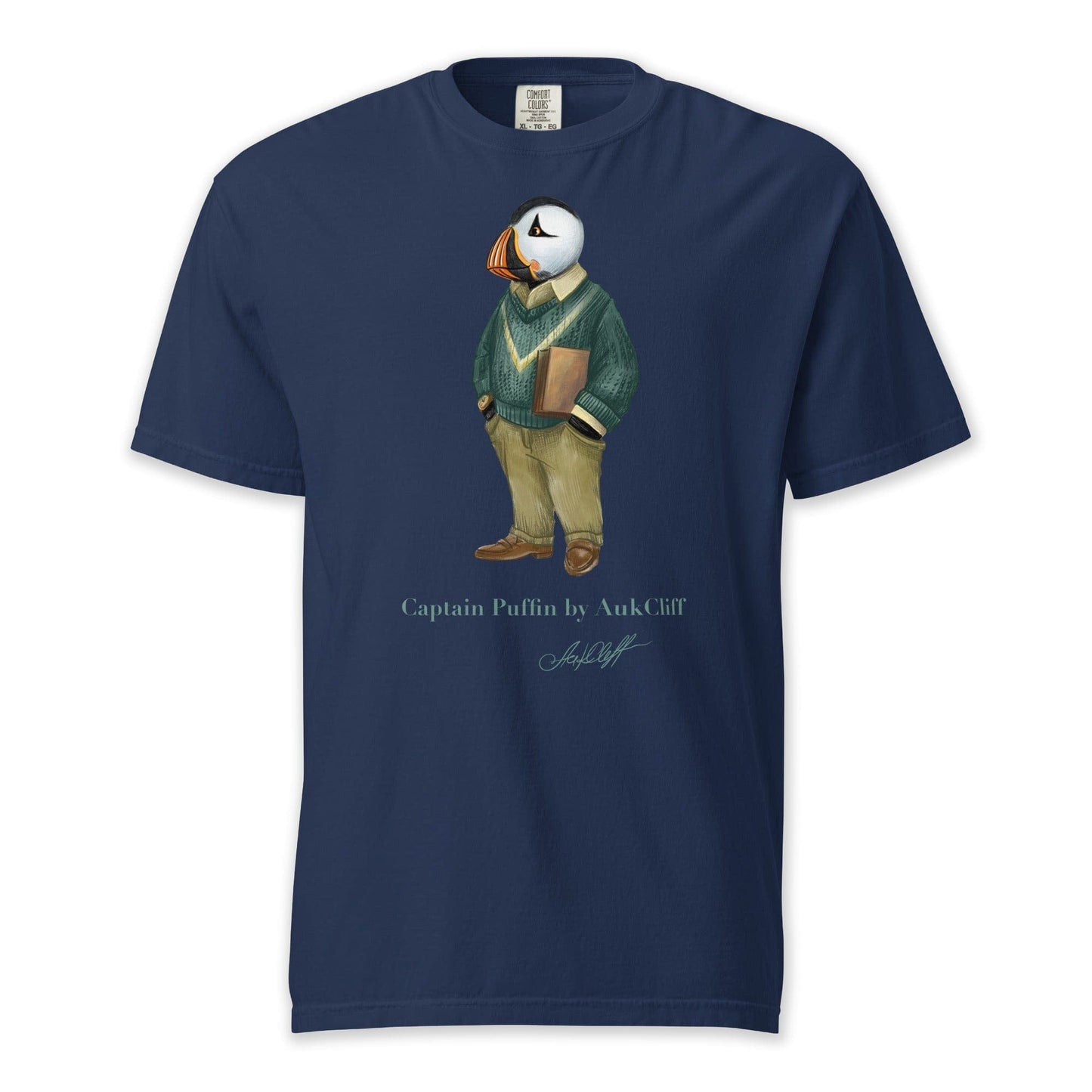 AukCliff Captain Puffin T-shirt True Navy / S Captain Puffin™ “The Ivy League” Comfort Colors T-Shirt