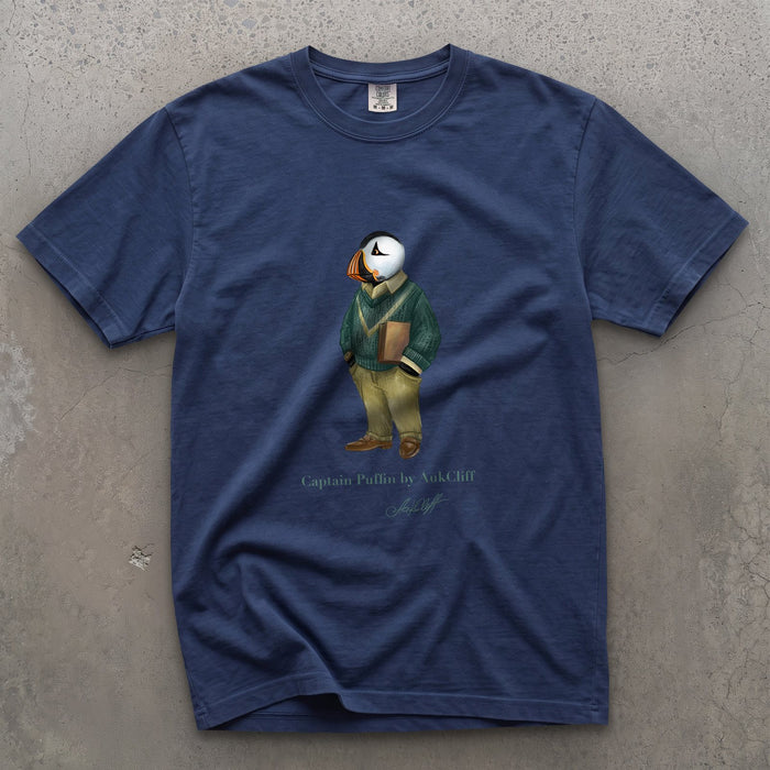 AukCliff Captain Puffin T-shirt True Navy / S Captain Puffin™ “The Ivy League” Comfort Colors T-Shirt