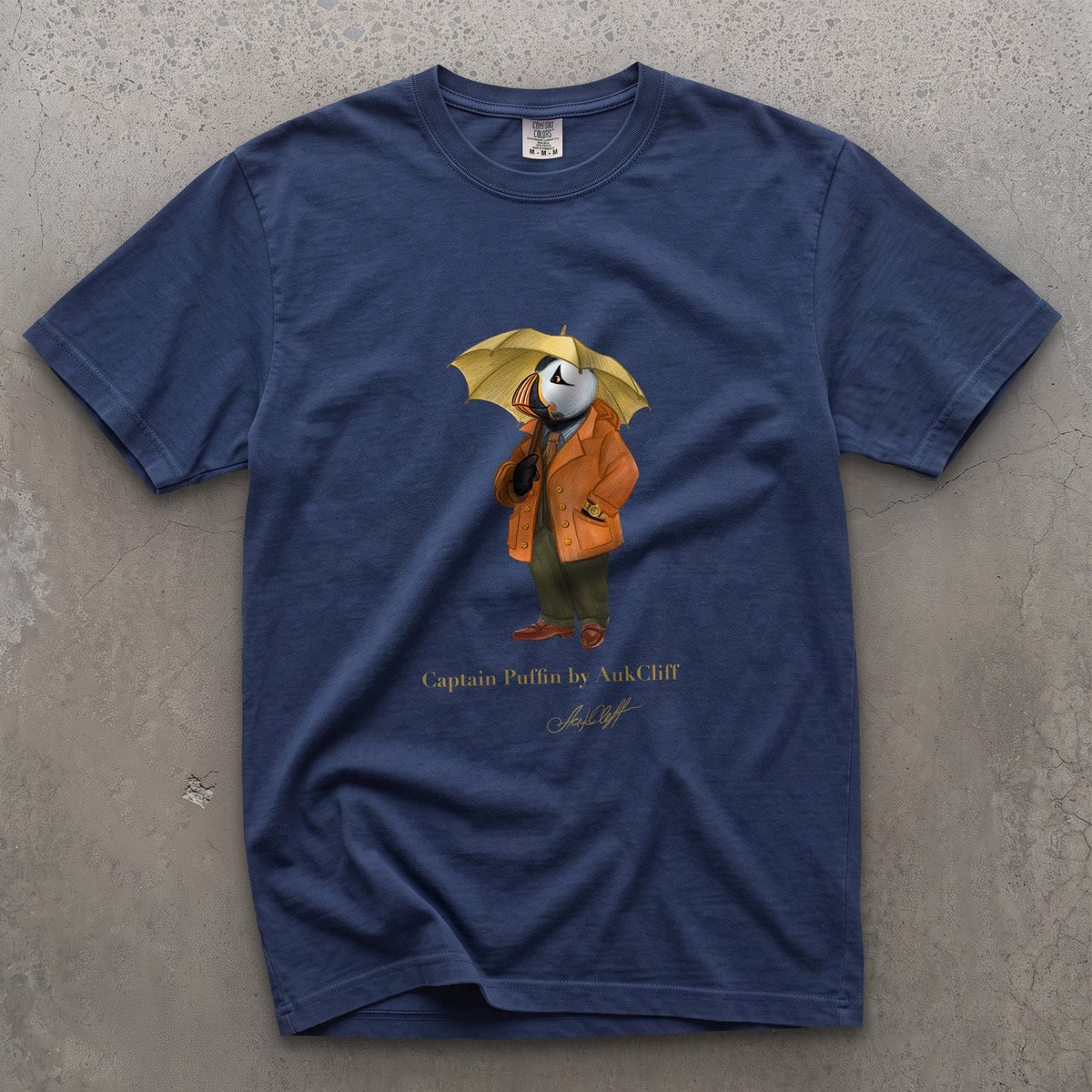 AukCliff Captain Puffin T-shirt True Navy / S Captain Puffin™ “The Spring Wanderer” T-Shirt