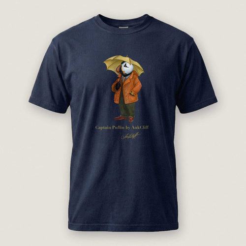 AukCliff Captain Puffin T-shirt True Navy / S Captain Puffin™ “The Spring Wanderer” T-Shirt