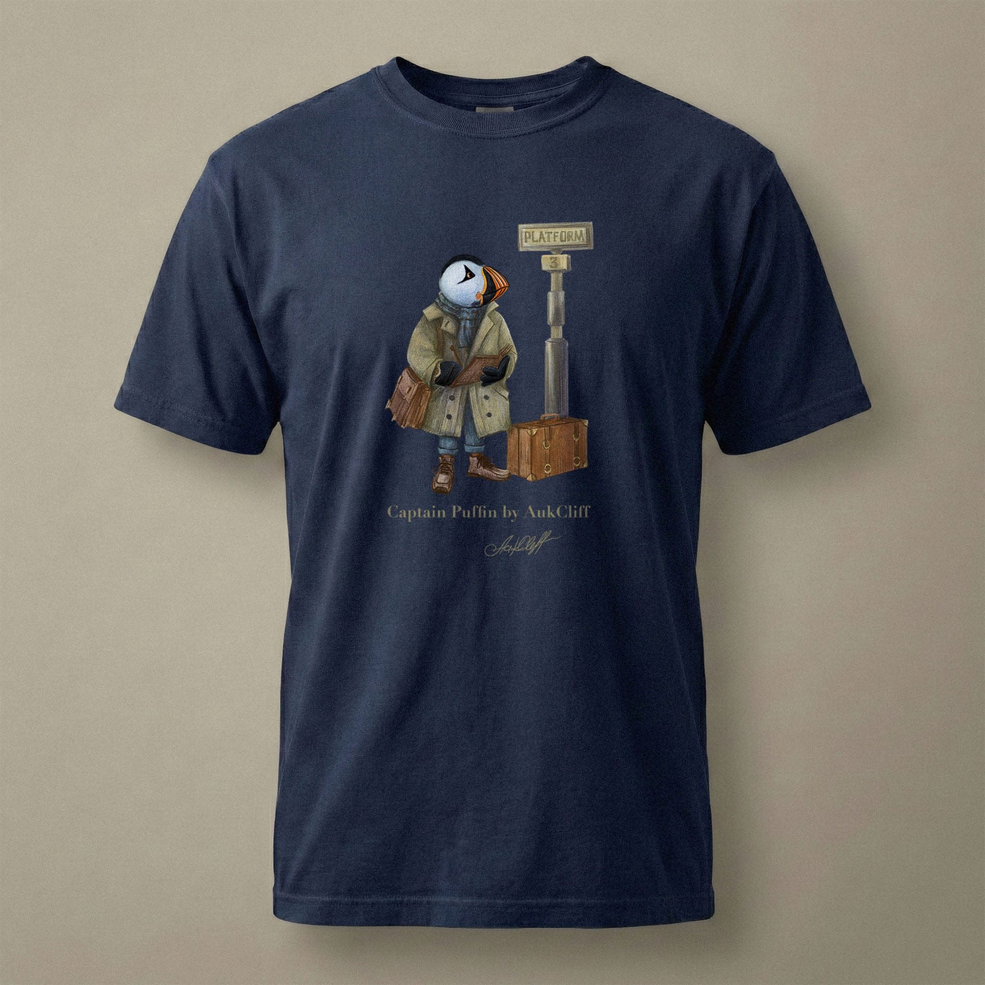 AukCliff Captain Puffin T-shirt True Navy / S Captain Puffin™ “The Storyteller” Comfort Colors T-Shirt