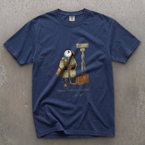 AukCliff Captain Puffin T-shirt True Navy / S Captain Puffin™ “The Storyteller” Comfort Colors T-Shirt