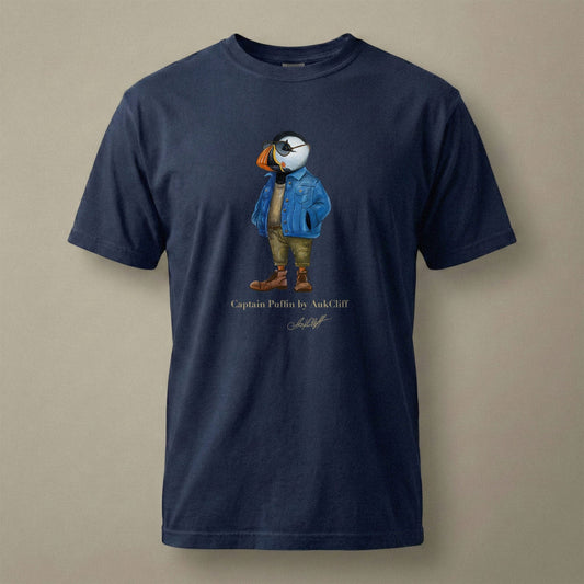 AukCliff Captain Puffin T-shirt True Navy / S Captain Puffin™ “The Wanderer” Comfort Colors -Shirt