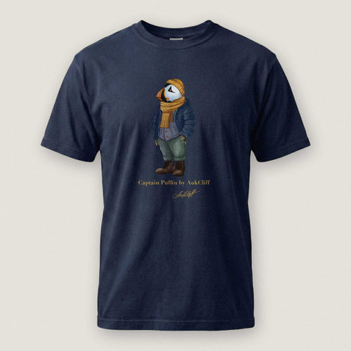 AukCliff Captain Puffin T-shirt True Navy / S Captain Puffin™ “The Winter Wanderer” Comfort Colors T-Shirt
