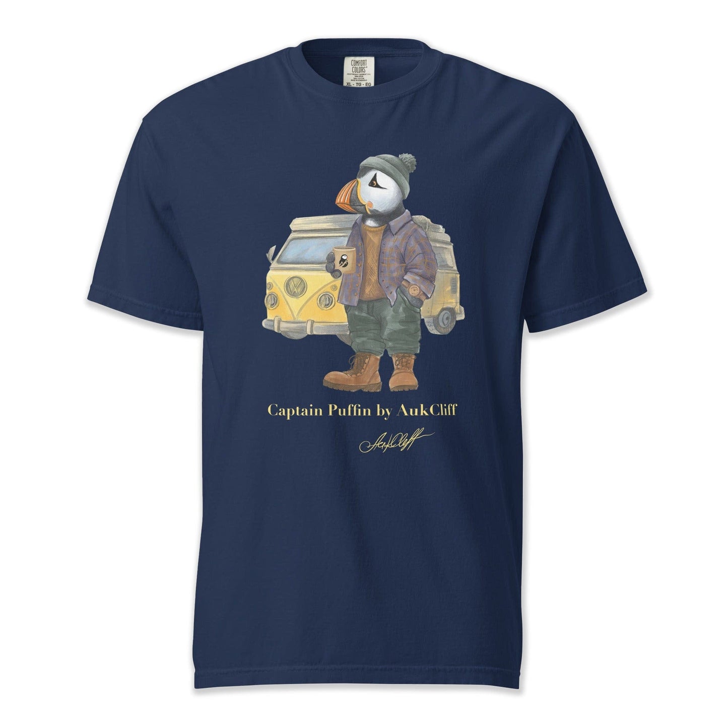 AukCliff Captain Puffin T-shirt True Navy / S Captain Puffin™ Van Life Comfort Colors T-Shirt