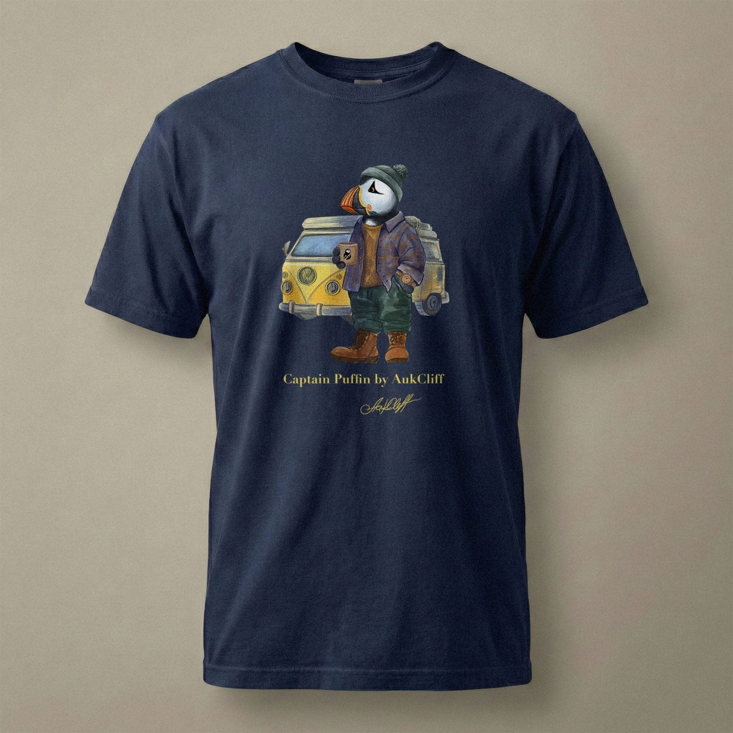 AukCliff Captain Puffin T-shirt True Navy / S Captain Puffin™ Van Life Comfort Colors T-Shirt