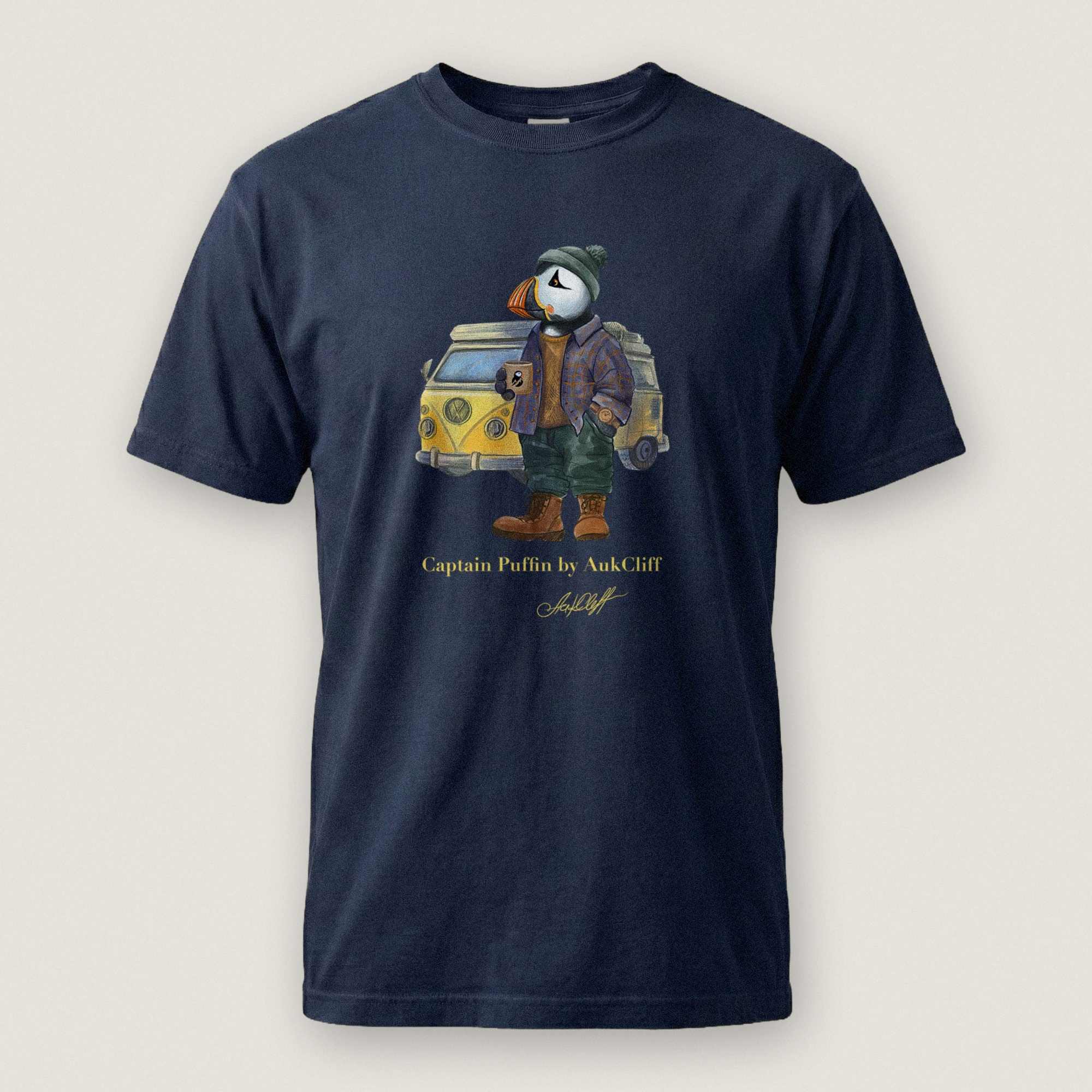 AukCliff Captain Puffin T-shirt True Navy / S Captain Puffin™ Van Life Comfort Colors T-Shirt