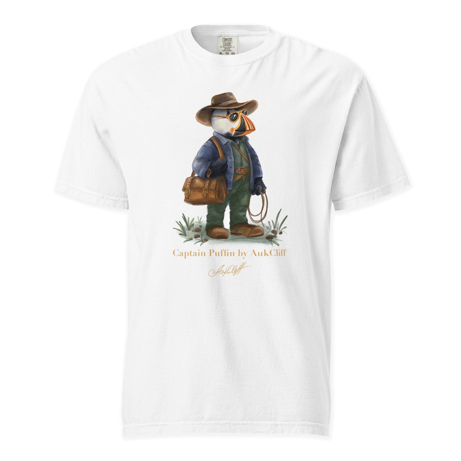 AukCliff Captain Puffin T-shirt White / S Captain Puffin™ Adventure Archaeologist Comfort Colors T-Shirt