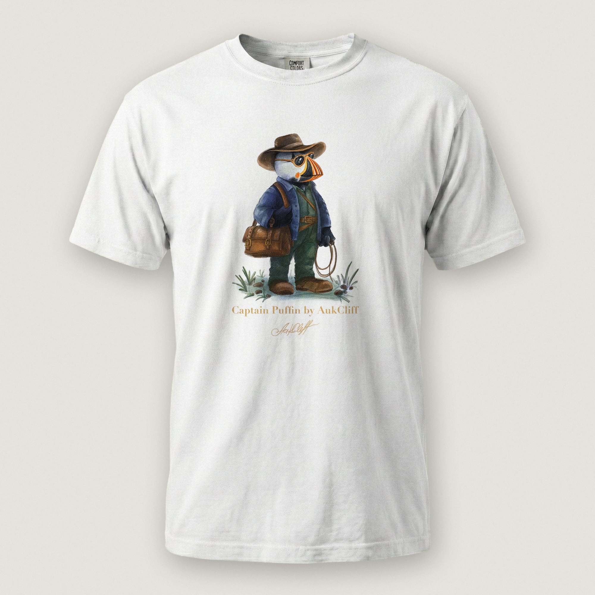 AukCliff Captain Puffin T-shirt White / S Captain Puffin™ Adventure Archaeologist Comfort Colors T-Shirt