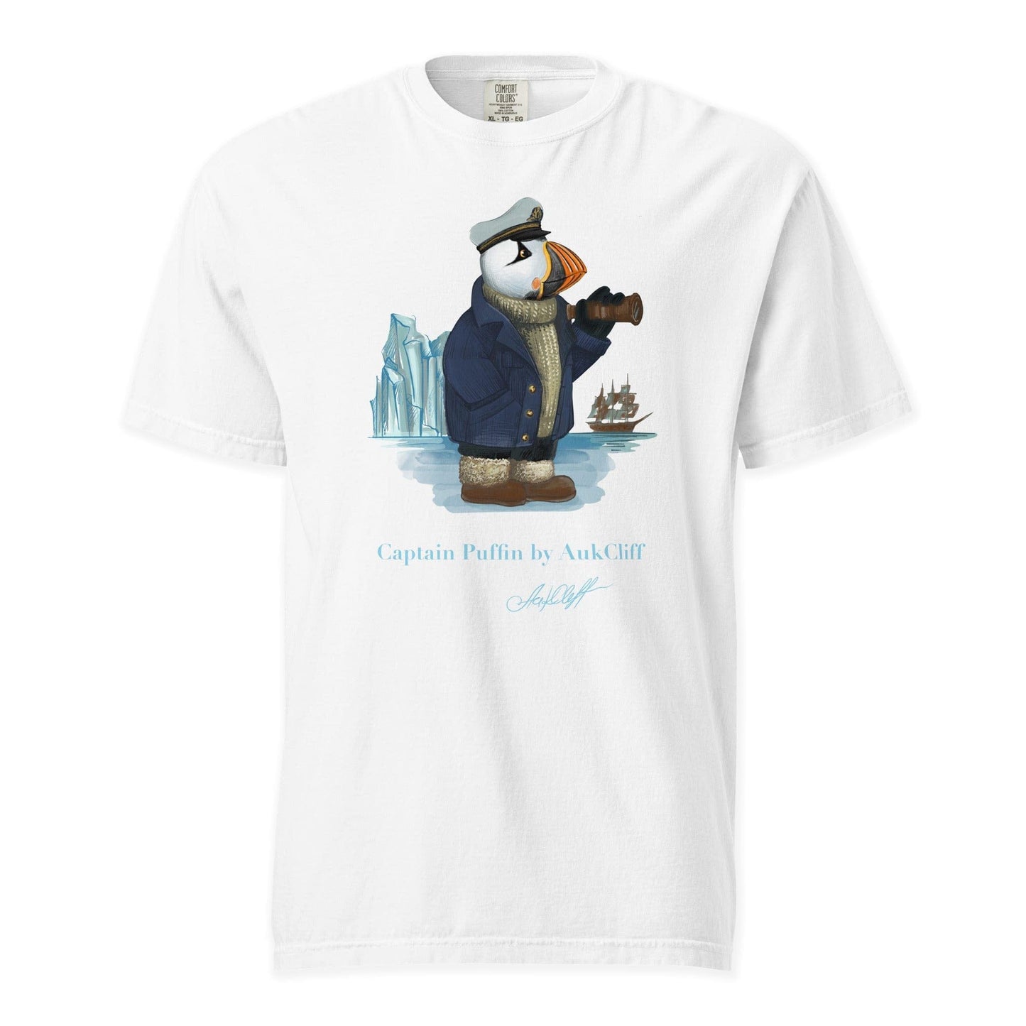 AukCliff Captain Puffin T-shirt White / S Captain Puffin™ Arctic Sailor Comfort Colors T-Shirt