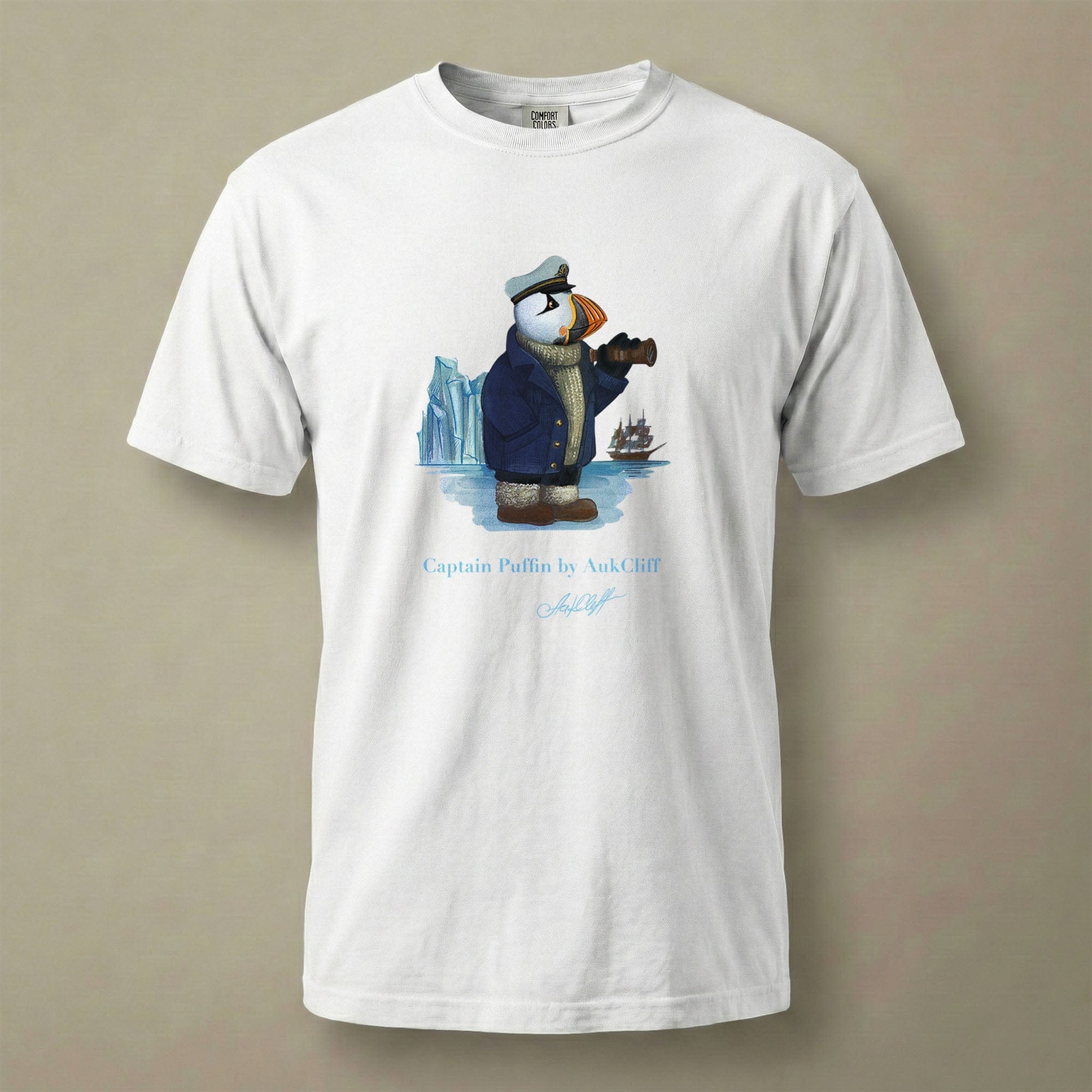 AukCliff Captain Puffin T-shirt White / S Captain Puffin™ Arctic Sailor Comfort Colors T-Shirt