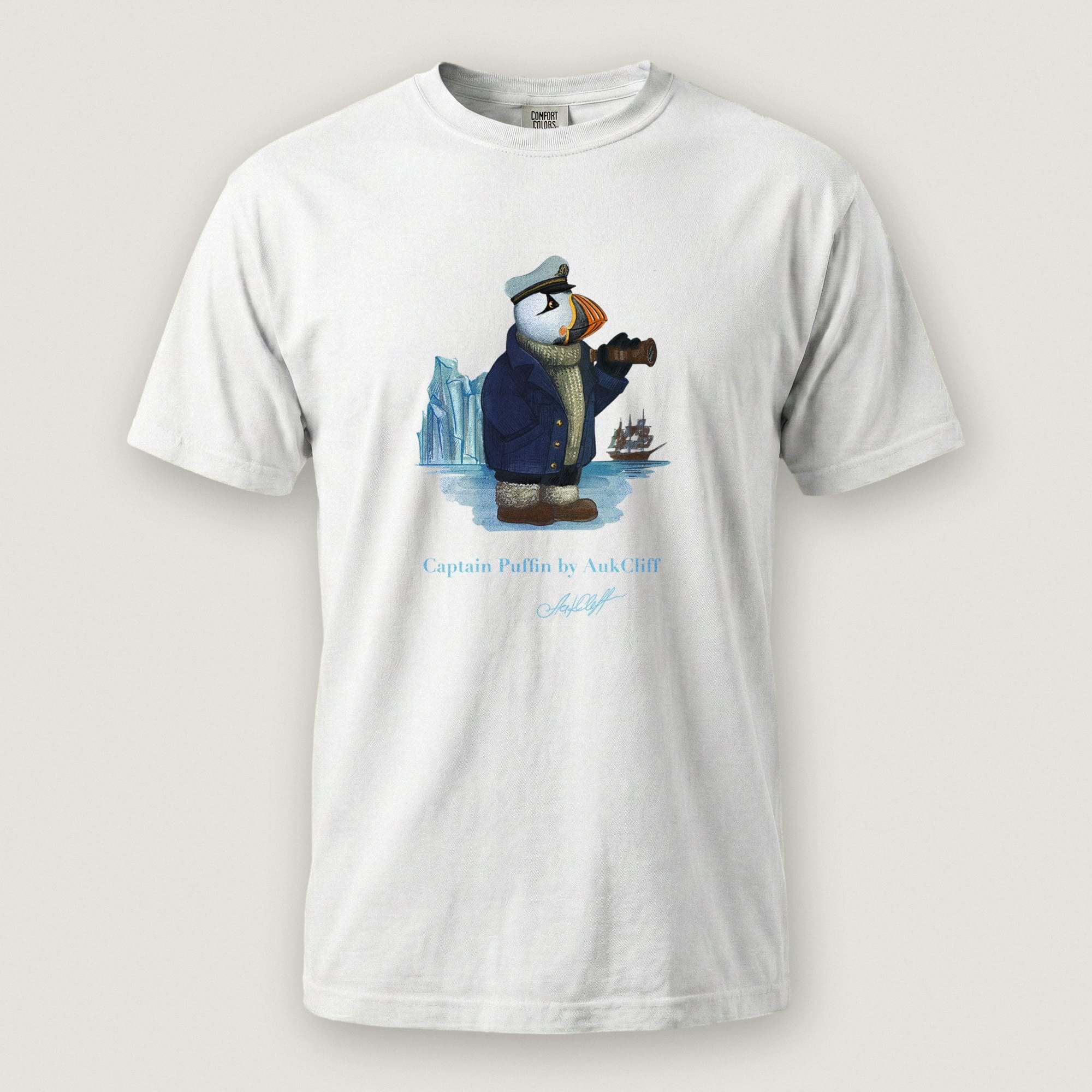 AukCliff Captain Puffin T-shirt White / S Captain Puffin™ Arctic Sailor Comfort Colors T-Shirt