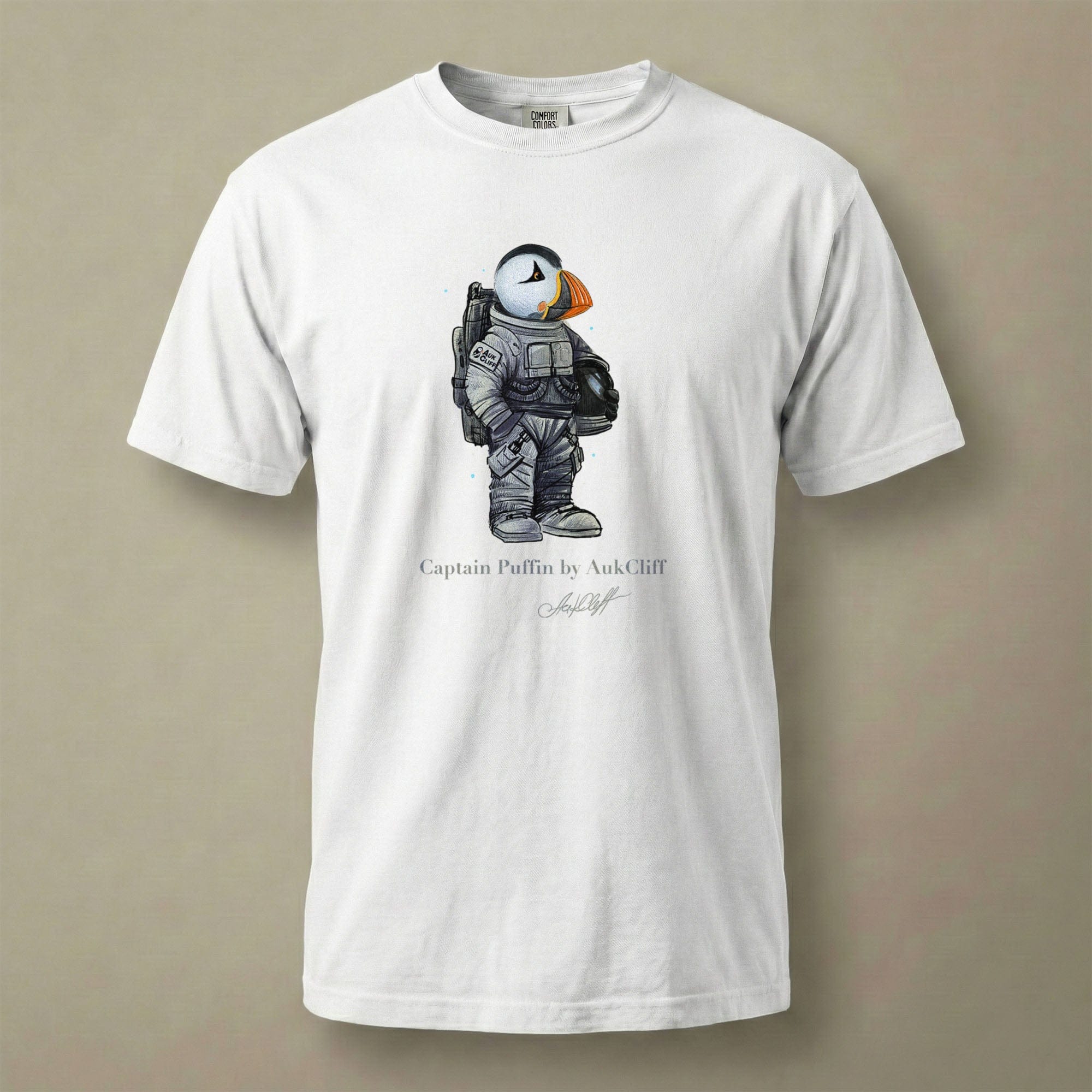 AukCliff Captain Puffin T-shirt White / S Captain Puffin™ Astronaut Comfort Colors T-Shirt