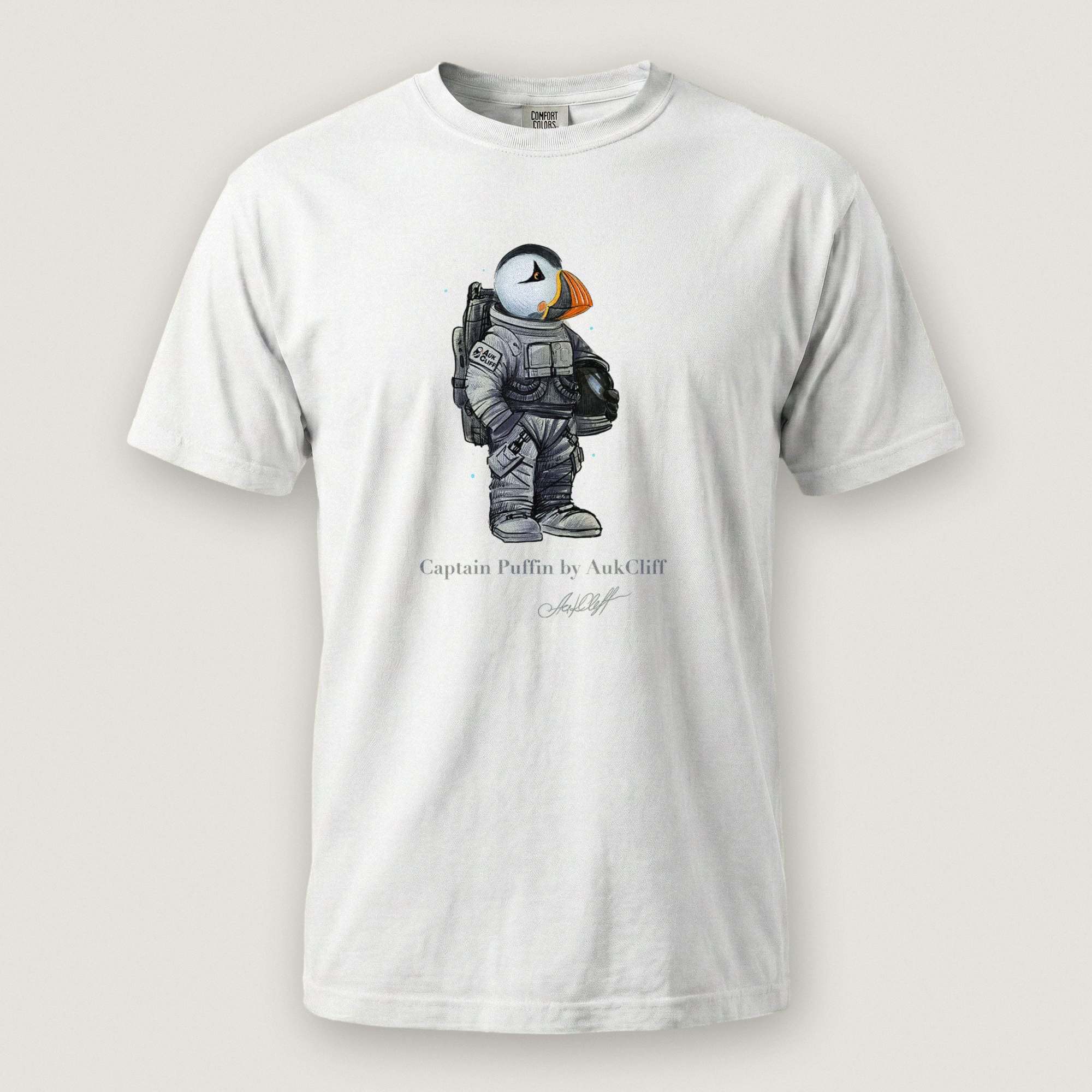 AukCliff Captain Puffin T-shirt White / S Captain Puffin™ Astronaut Comfort Colors T-Shirt