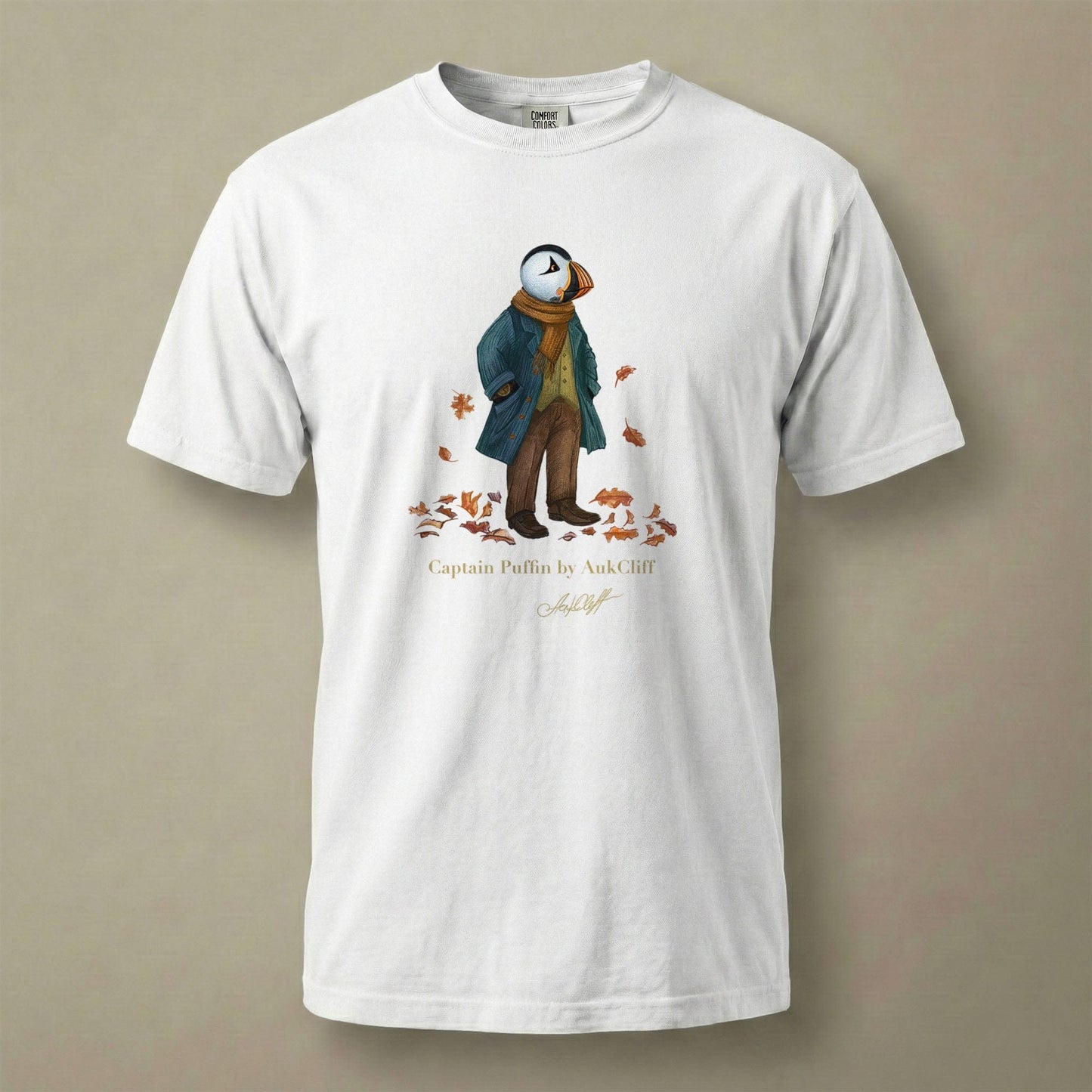 AukCliff Captain Puffin T-shirt White / S Captain Puffin™ “Autumn Wanderer” Comfort Colors T-Shirt