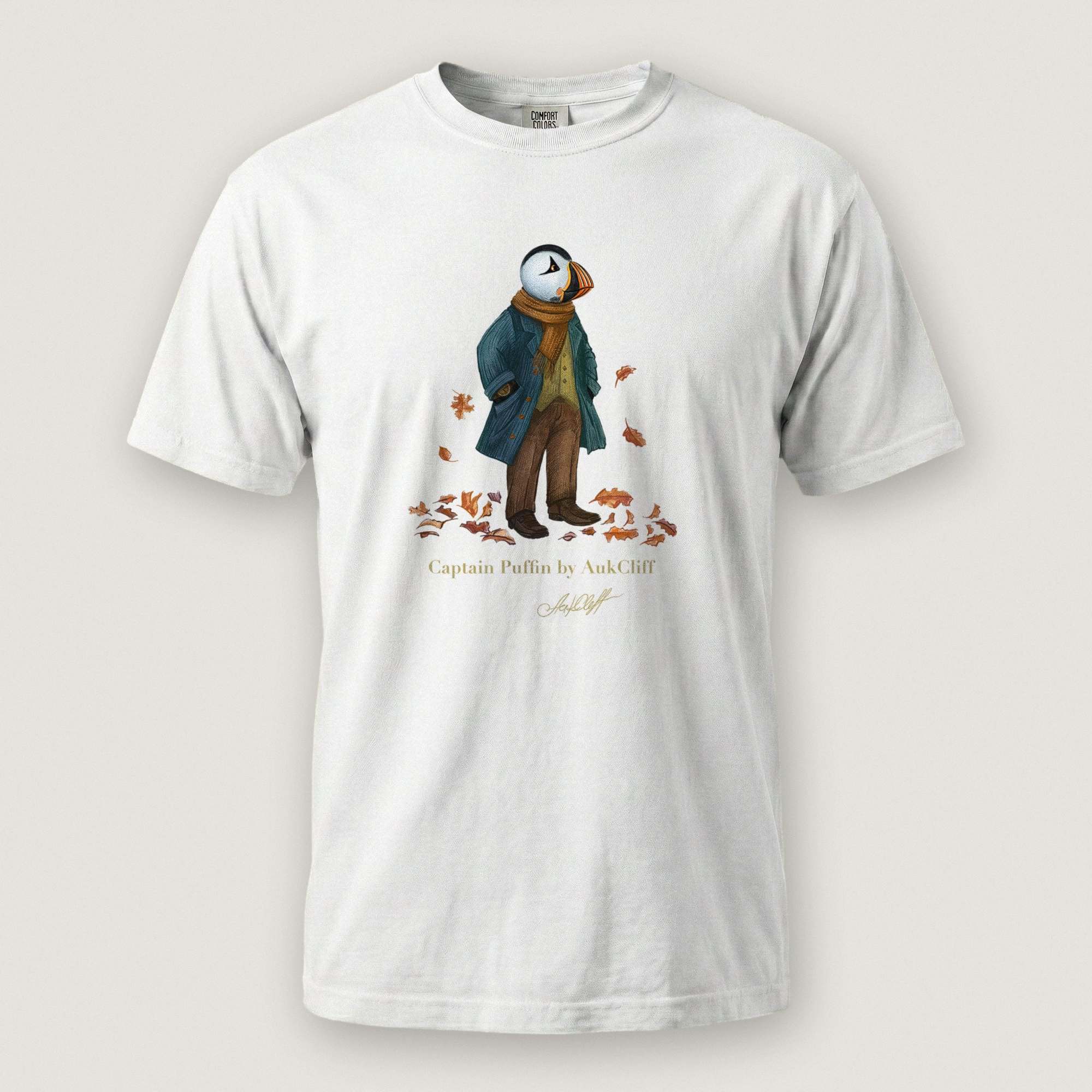 AukCliff Captain Puffin T-shirt White / S Captain Puffin™ “Autumn Wanderer” Comfort Colors T-Shirt