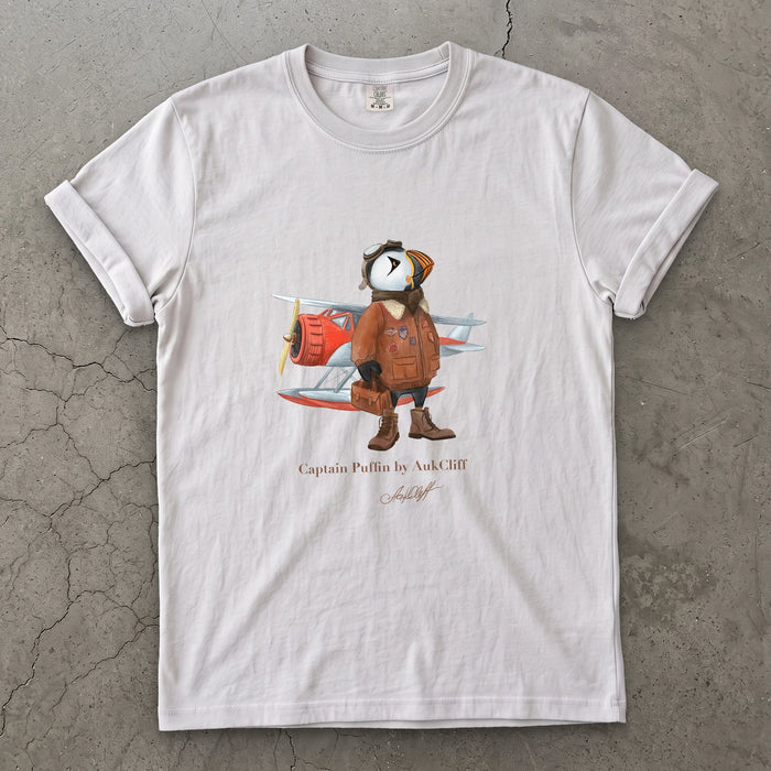 AukCliff Captain Puffin T-shirt White / S Captain Puffin™ Bush Pilot Comfort Colors T-Shirt