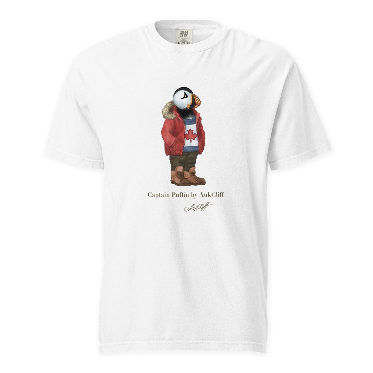 AukCliff Captain Puffin T-shirt White / S Captain Puffin™ “Canada Trail Giver” Comfort Colors T-Shirt