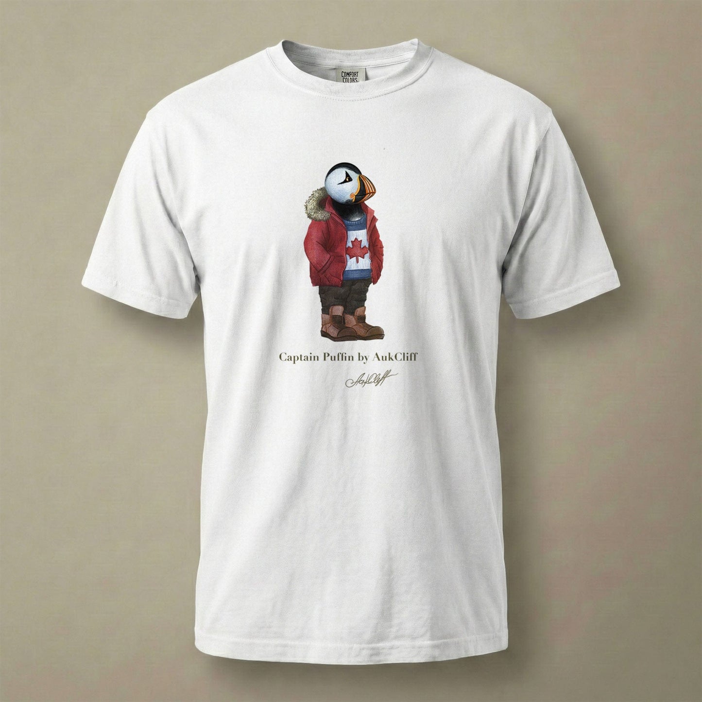 AukCliff Captain Puffin T-shirt White / S Captain Puffin™ “Canada Trailkeeper” Comfort Colors T-Shirt