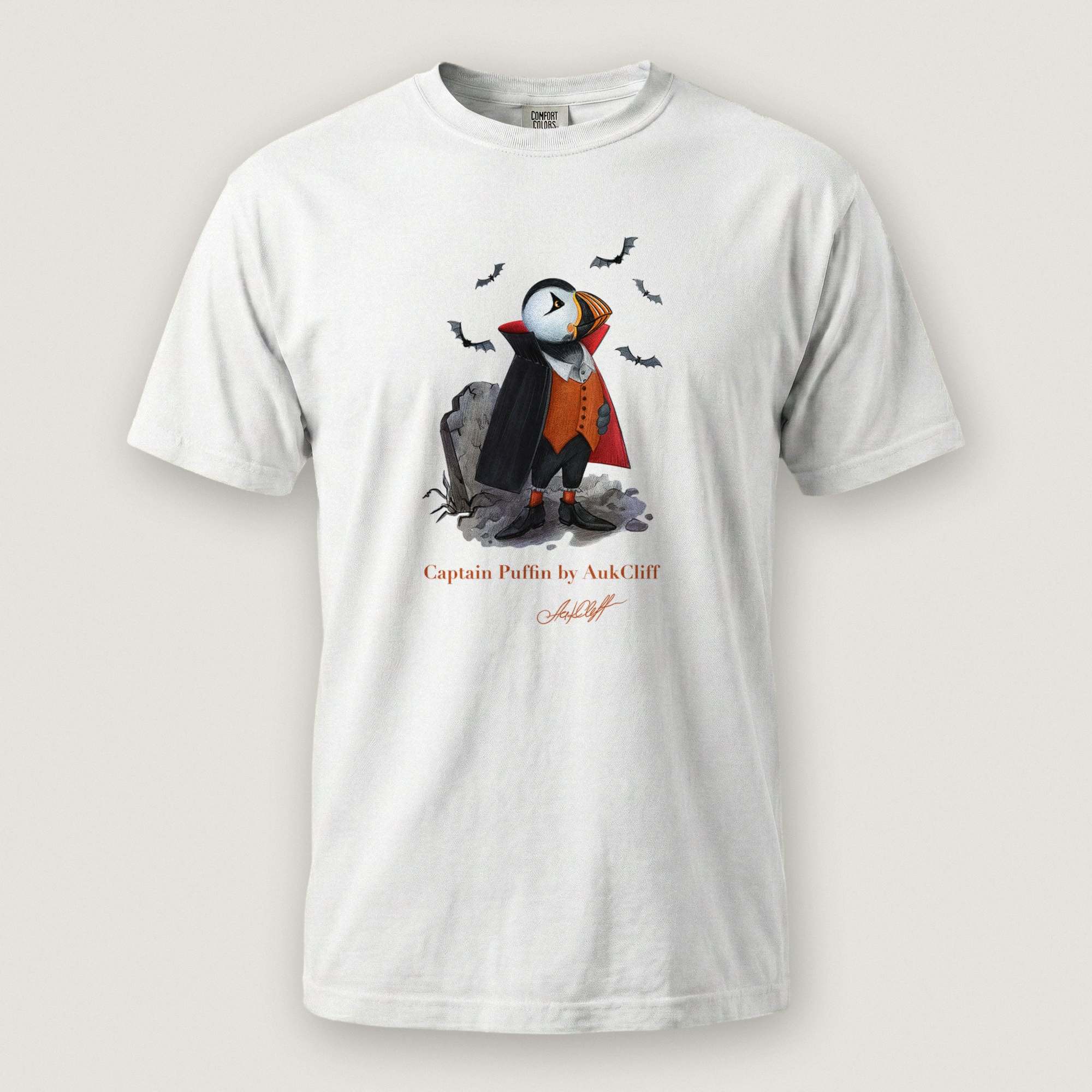 AukCliff Captain Puffin T-shirt White / S Captain Puffin™ "Count Dracula" Comfort Colors T-Shirt