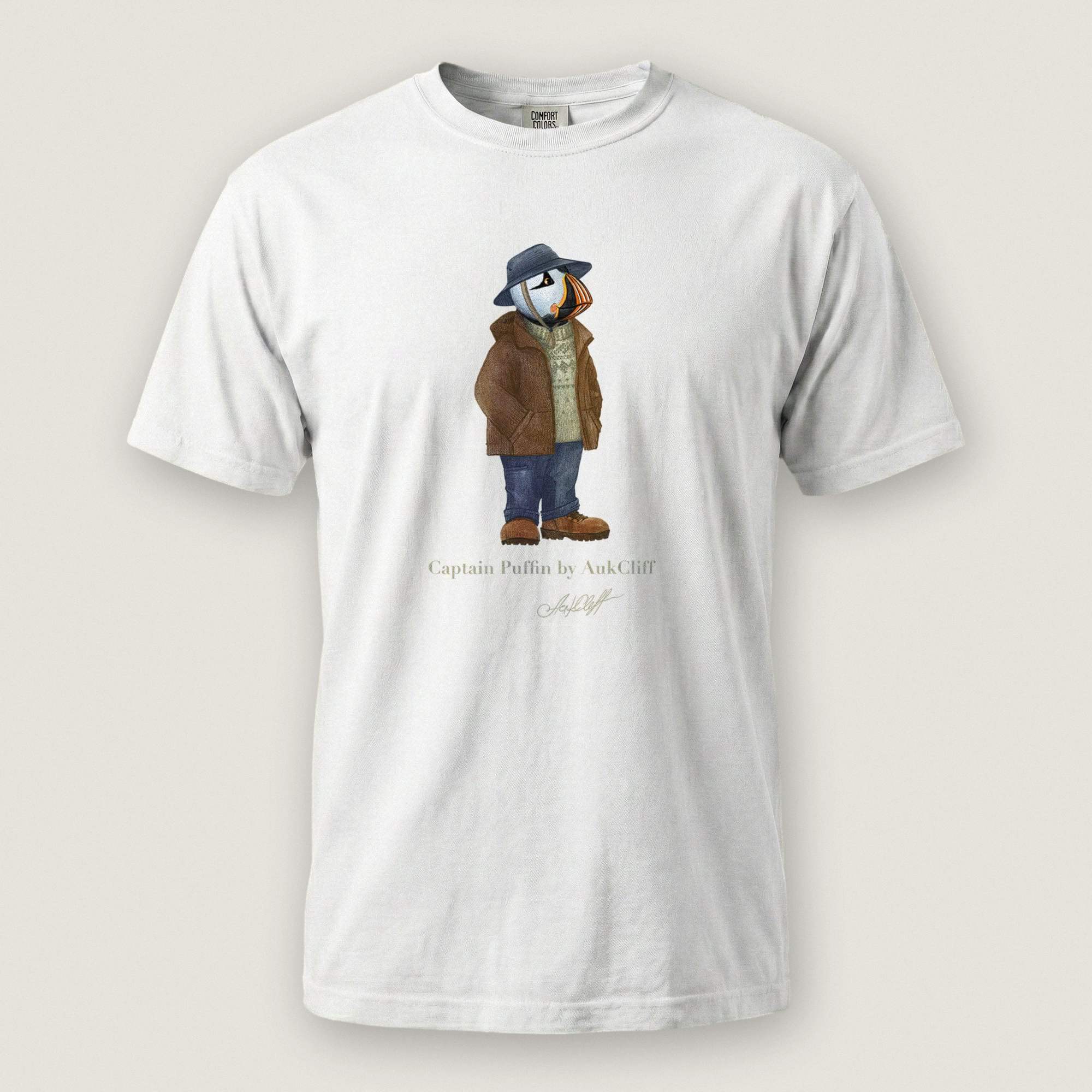 AukCliff® Captain Puffin T-shirt White / S Captain Puffin “Dolomites Alpine Rambler” Comfort Colors T-Shirt