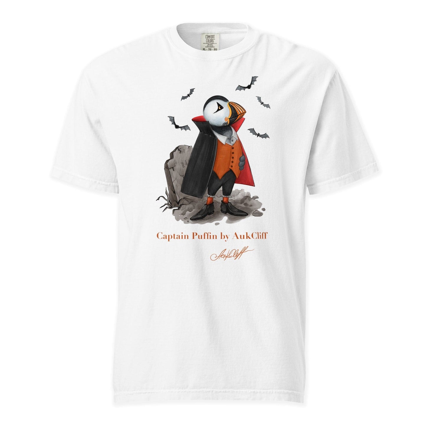 AukCliff Captain Puffin T-shirt White / S Captain Puffin™ Dracula Comfort Colors T-Shirt