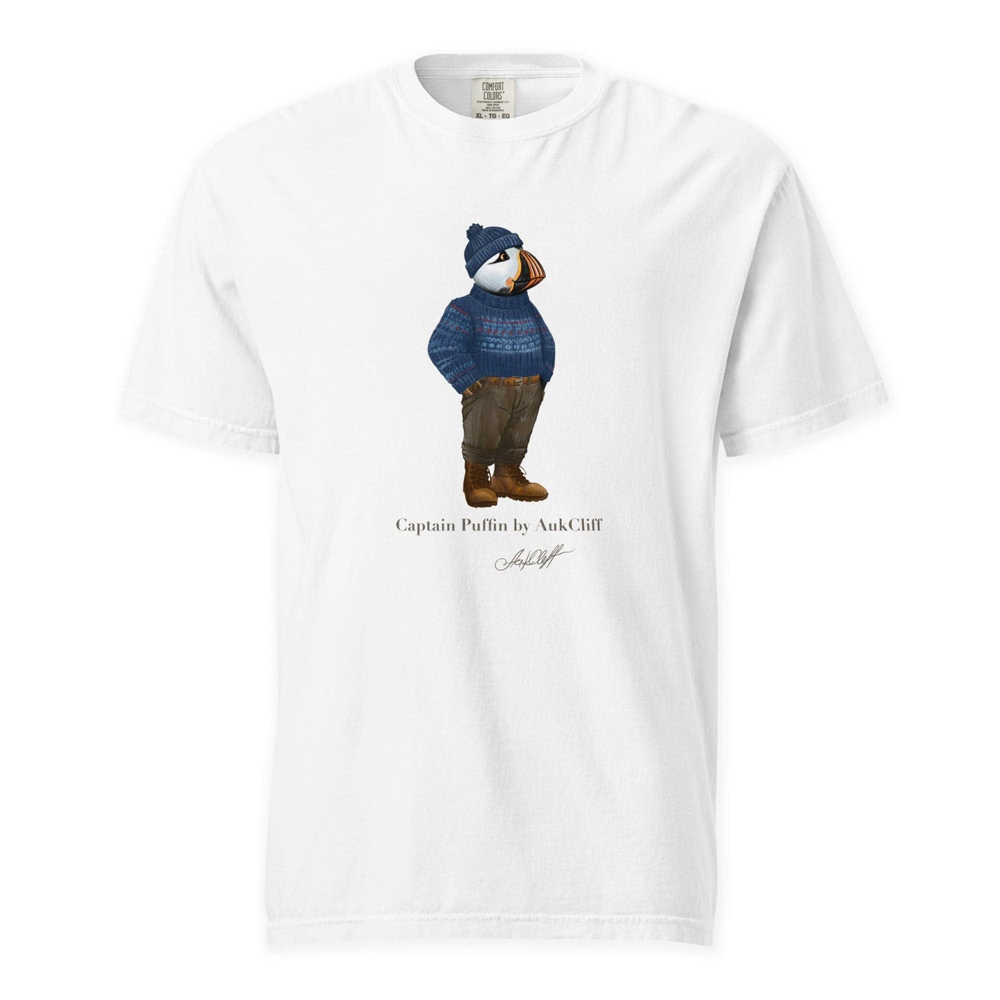 AukCliff Captain Puffin T-shirt White / S Captain Puffin™ “Faroe Islands Fisherman” Comfort Colors T-Shirt