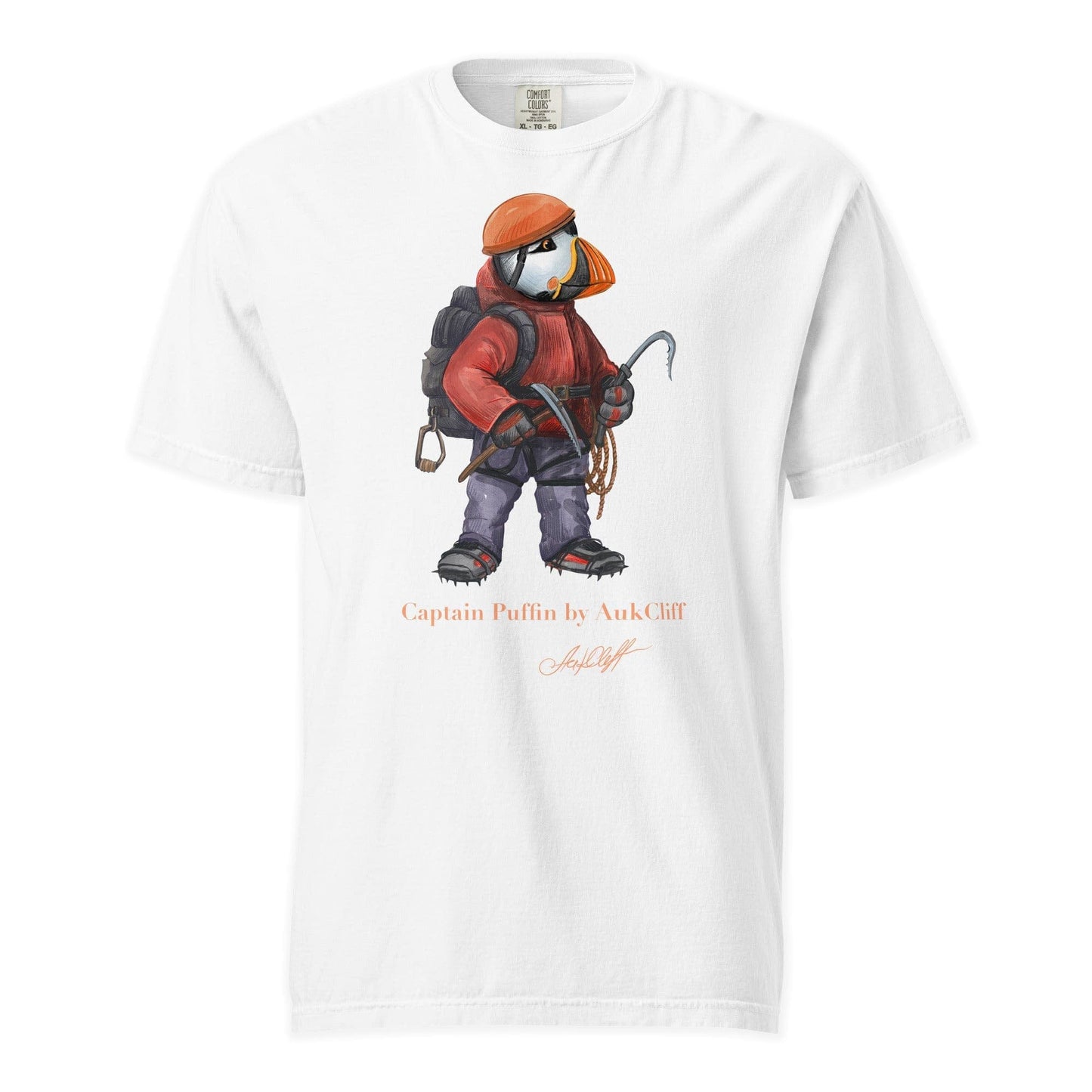 AukCliff Captain Puffin T-shirt White / S Captain Puffin™ Ice Climber Comfort Colors T-Shirt