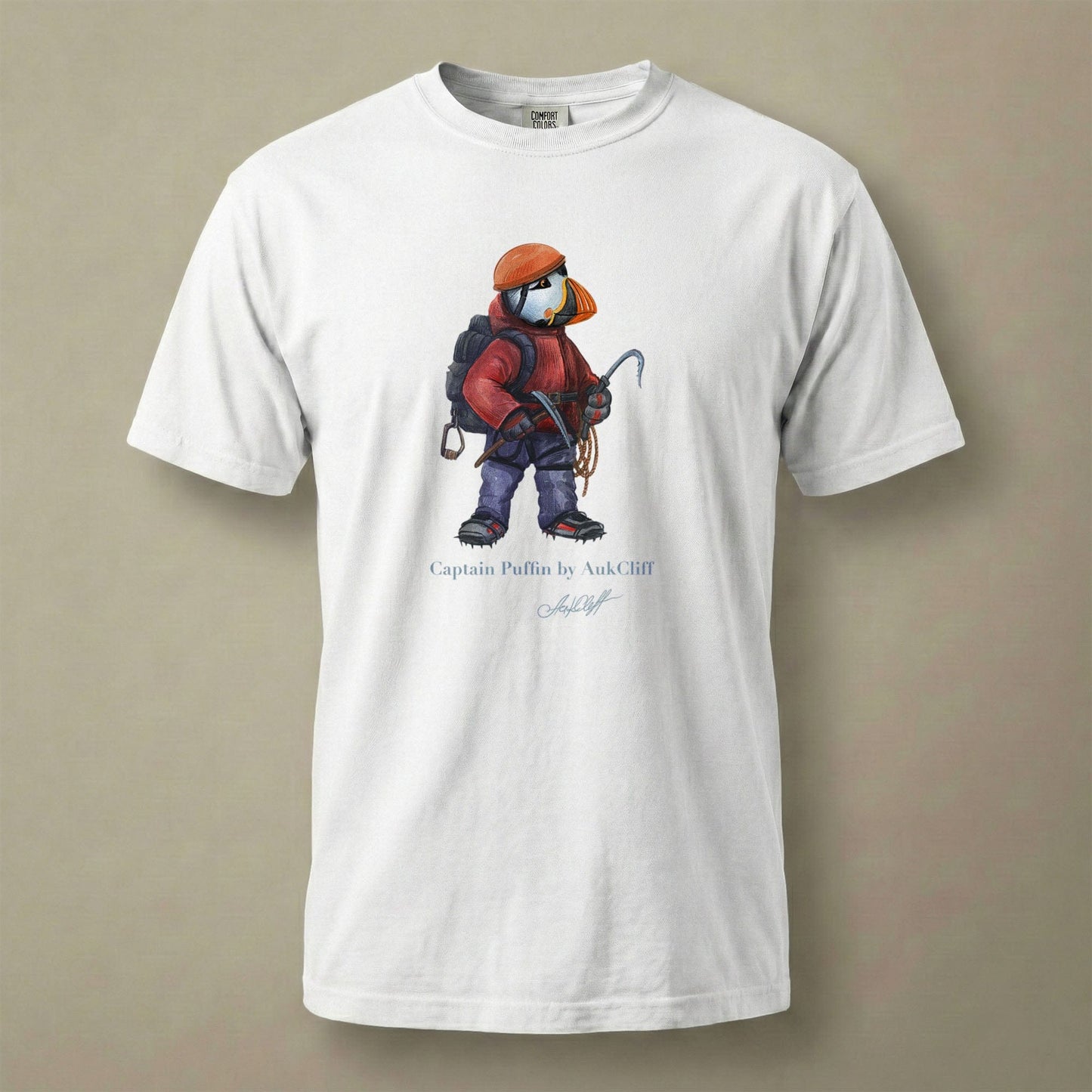 AukCliff Captain Puffin T-shirt White / S Captain Puffin™ Ice Climber Comfort Colors T-Shirt