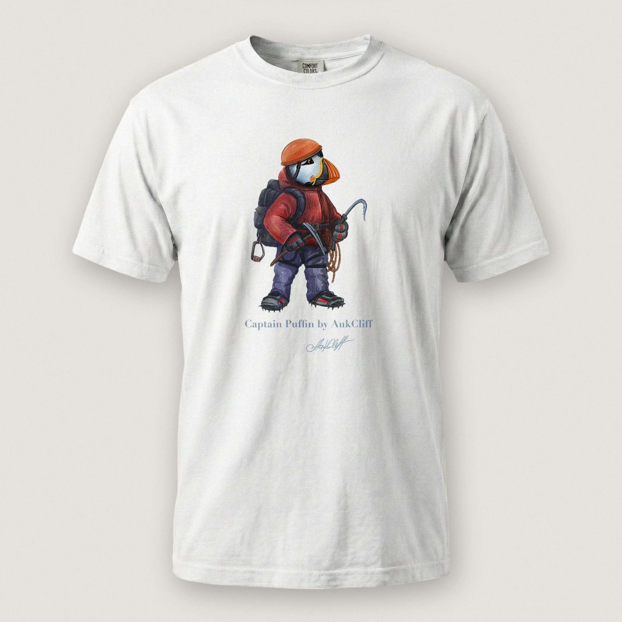 AukCliff Captain Puffin T-shirt White / S Captain Puffin™ Ice Climber Comfort Colors T-Shirt