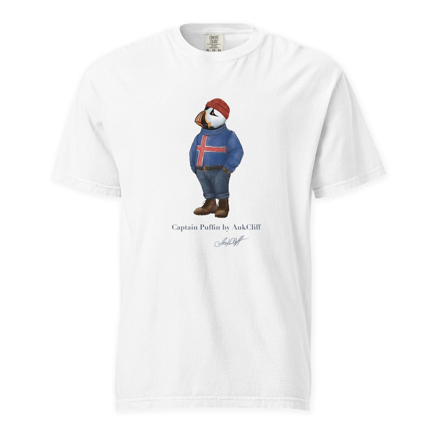 AukCliff Captain Puffin T-shirt White / S Captain Puffin™ “Iceland Wanderer” Comfort Colors T-Shirt
