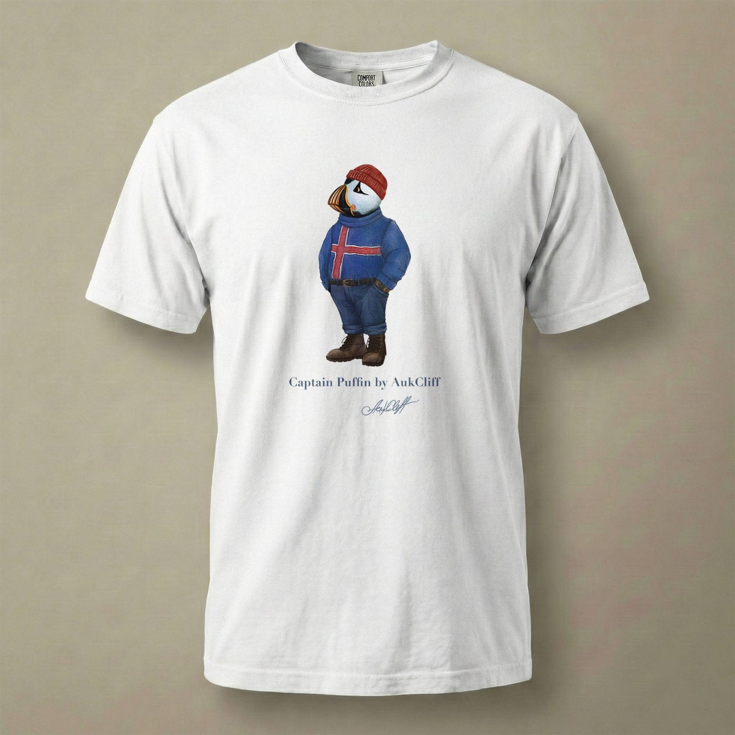 AukCliff Captain Puffin T-shirt White / S Captain Puffin™ “Iceland Wanderer” Comfort Colors T-Shirt