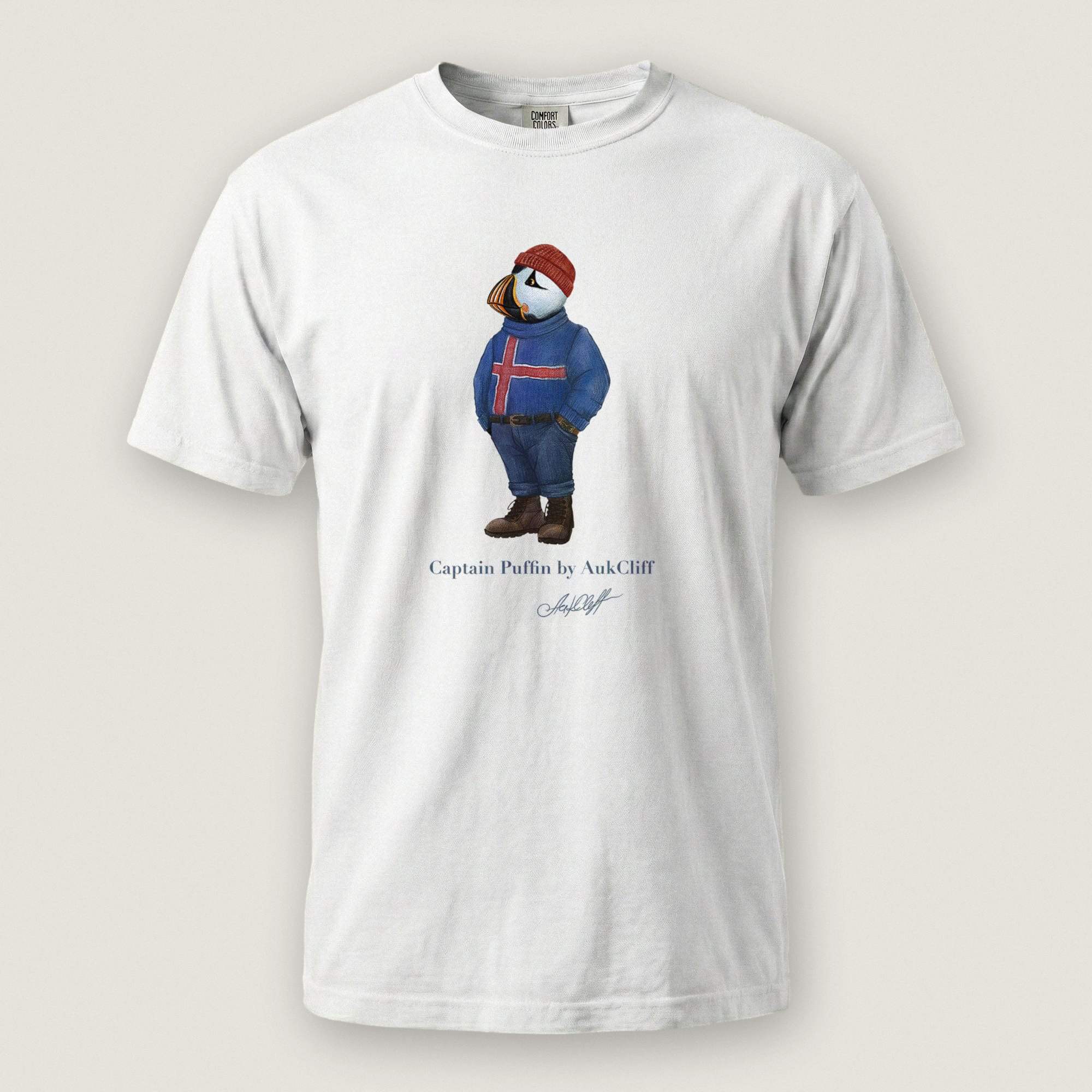 AukCliff Captain Puffin T-shirt White / S Captain Puffin™ “Iceland Wanderer” Comfort Colors T-Shirt
