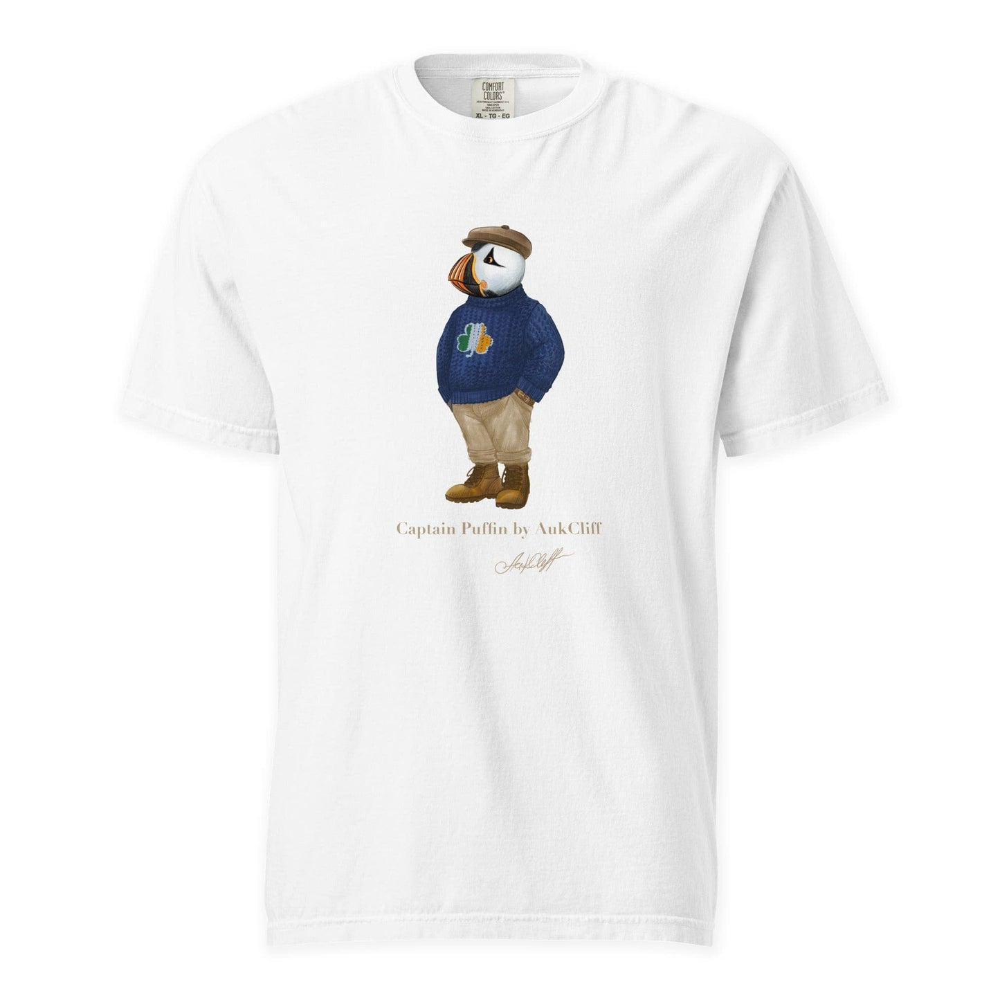 AukCliff Captain Puffin T-shirt White / S Captain Puffin™ “Irish Trailkeeper” T-Shirt