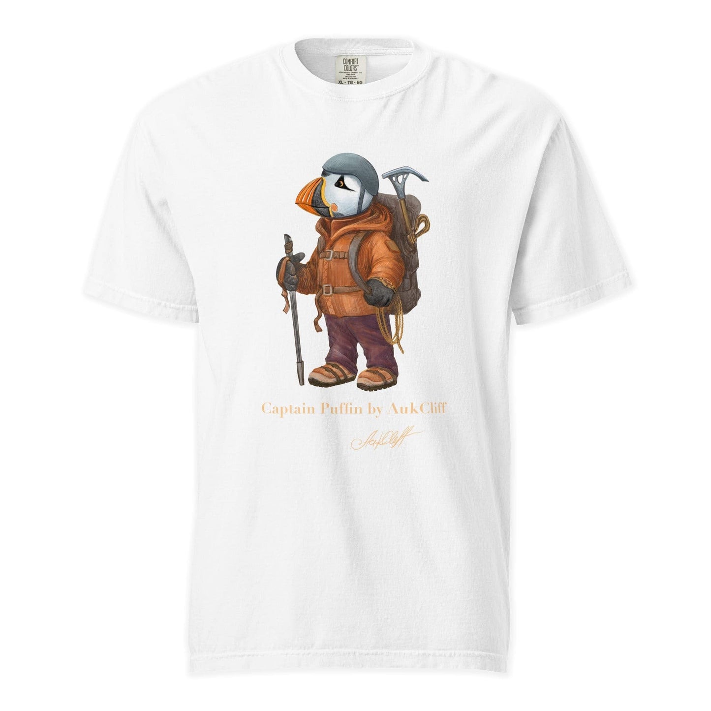 AukCliff Captain Puffin T-shirt White / S Captain Puffin™ Mountaineer Comfort Colors T-Shirt