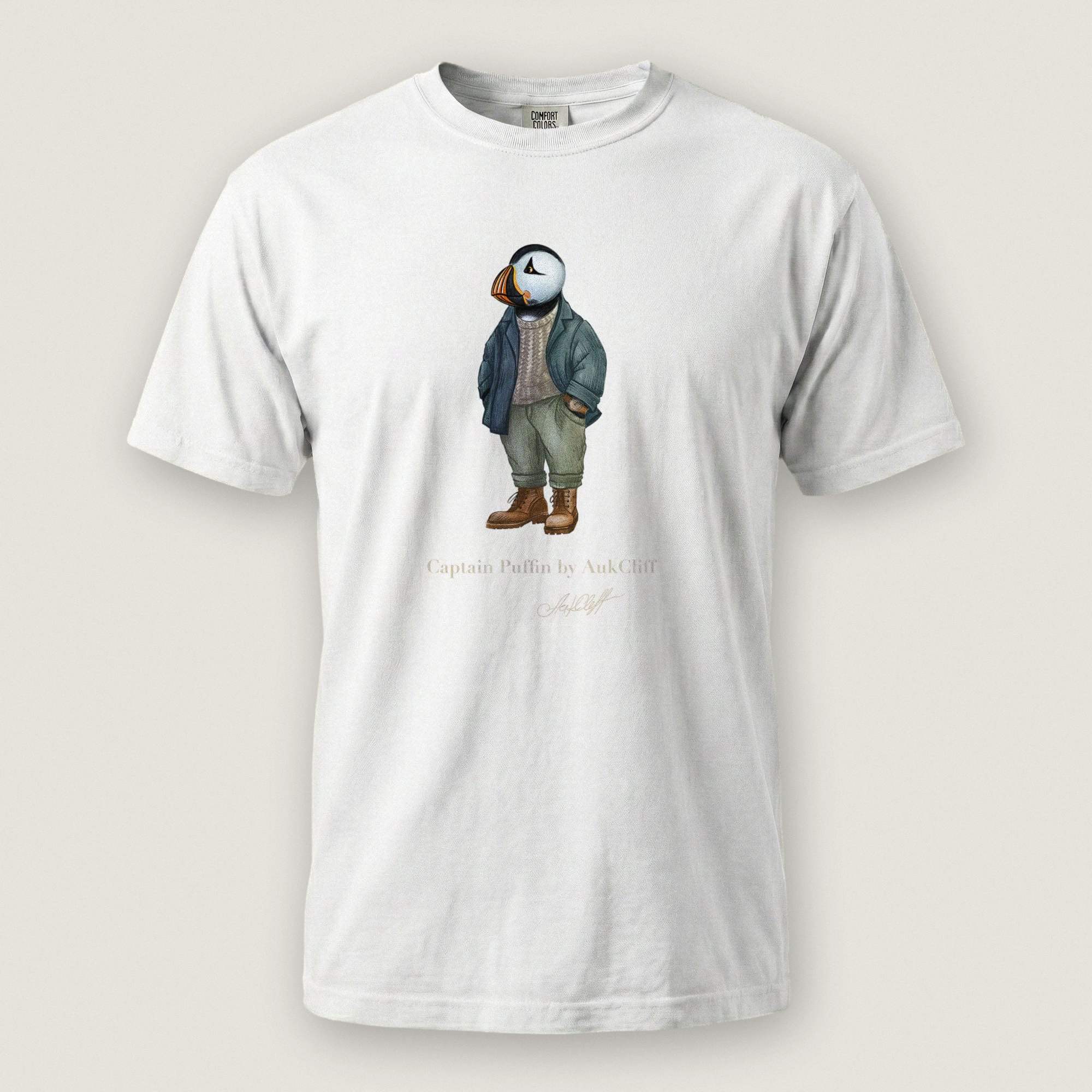 AukCliff® Captain Puffin T-shirt White / S Captain Puffin™ “Outdoor Heritage” Comfort Colors T-Shirt