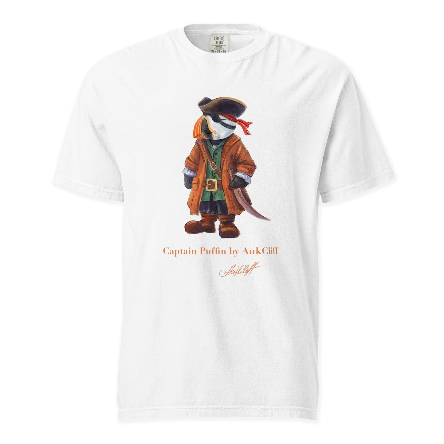 AukCliff Captain Puffin T-shirt White / S Captain Puffin™ Pirate Comfort Colors T-Shirt