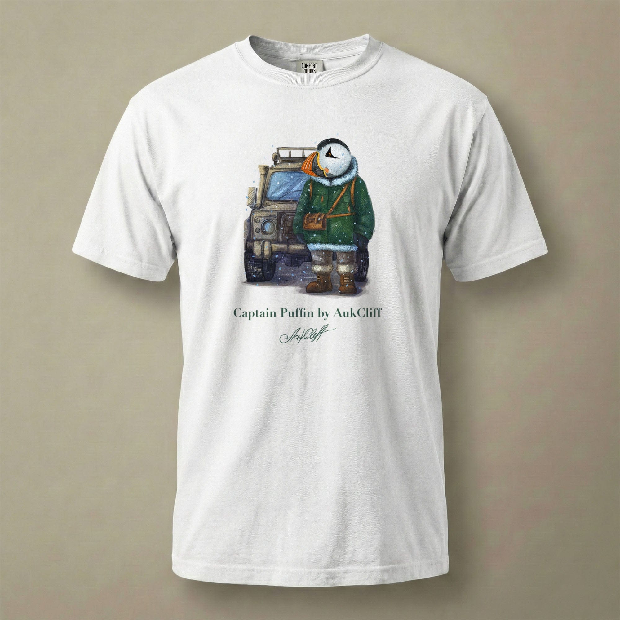 AukCliff Captain Puffin T-shirt White / S Captain Puffin™ Polar Explorer Comfort Colors T-shirt
