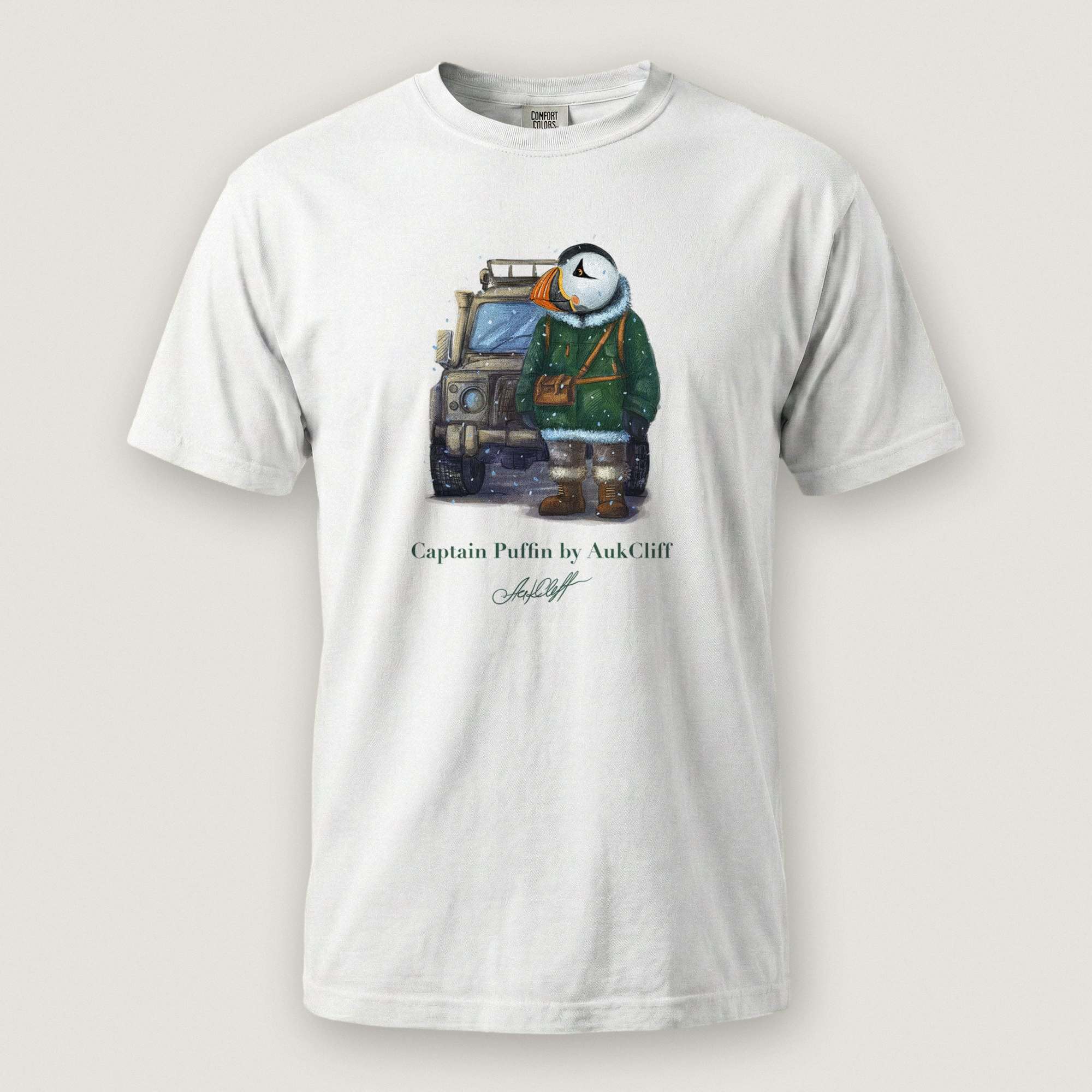 AukCliff Captain Puffin T-shirt White / S Captain Puffin™ Polar Explorer Comfort Colors T-shirt