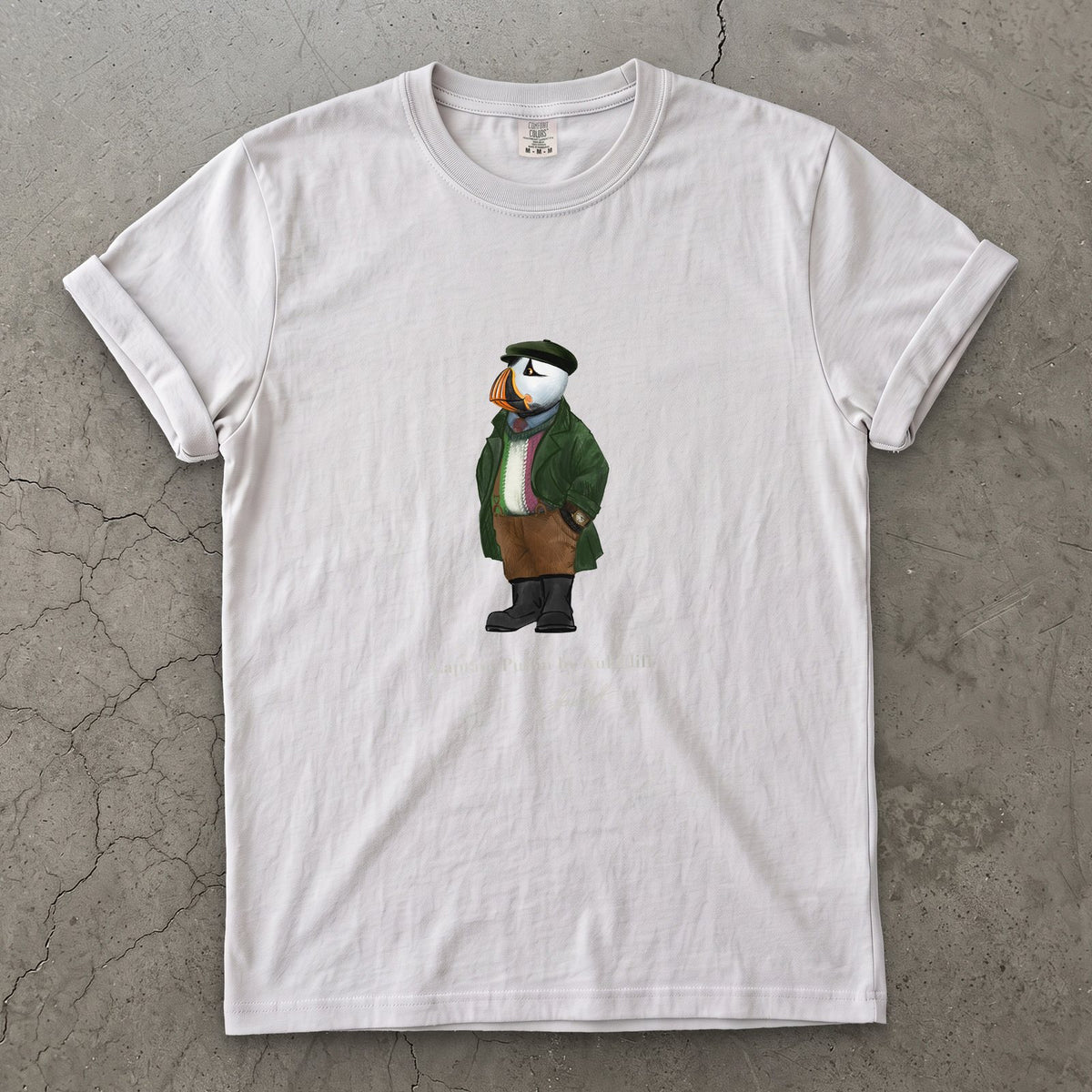 AukCliff® Captain Puffin T-shirt White / S Captain Puffin™ Republic of Newfoundland Comfort Colors T-Shirt