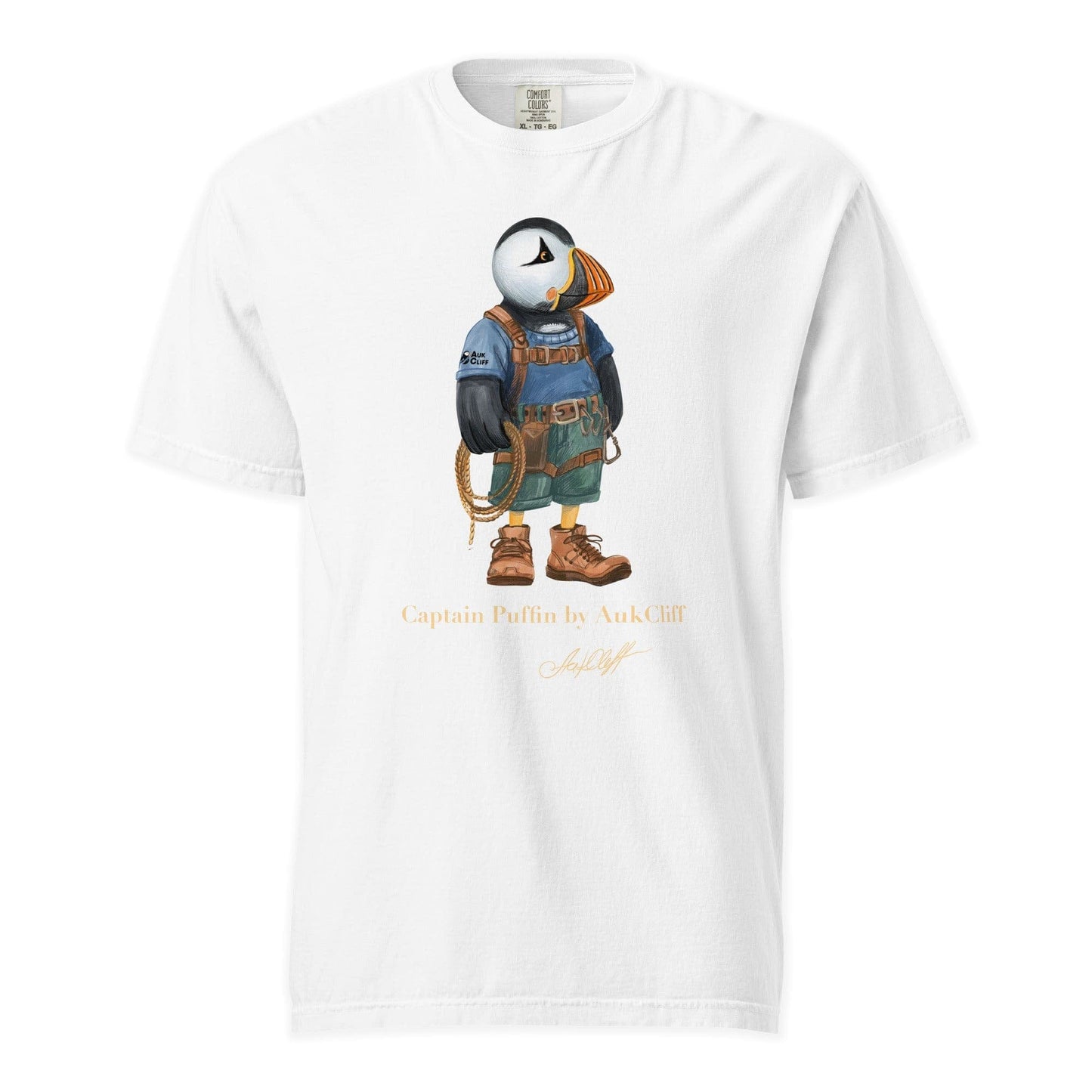 AukCliff Captain Puffin T-shirt White / S Captain Puffin Rock™ Climber Comfort Colors T-Shirt