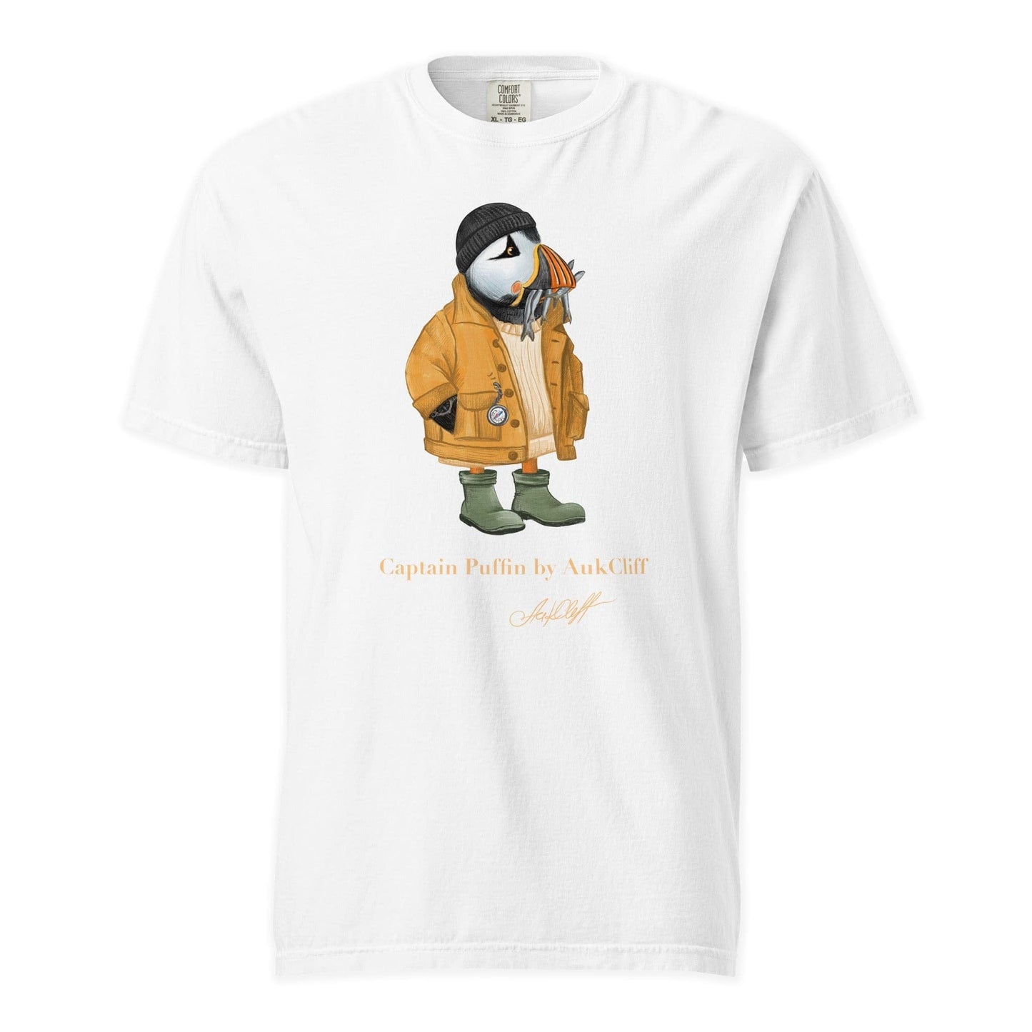 AukCliff Captain Puffin T-shirt White / S Captain Puffin™ Sailor “Catch of the Day” Comfort Colors T-Shirt