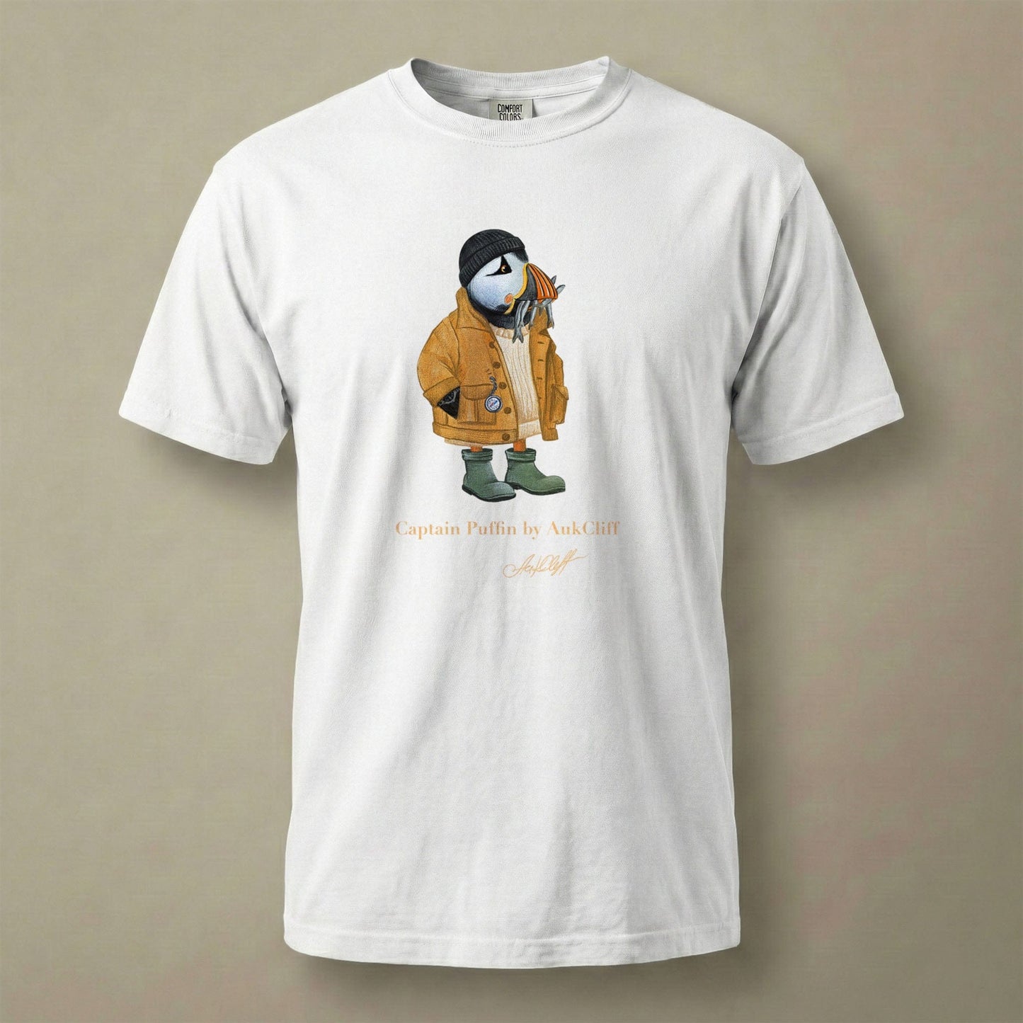 AukCliff Captain Puffin T-shirt White / S Captain Puffin™ Sailor “Catch of the Day” Comfort Colors T-Shirt