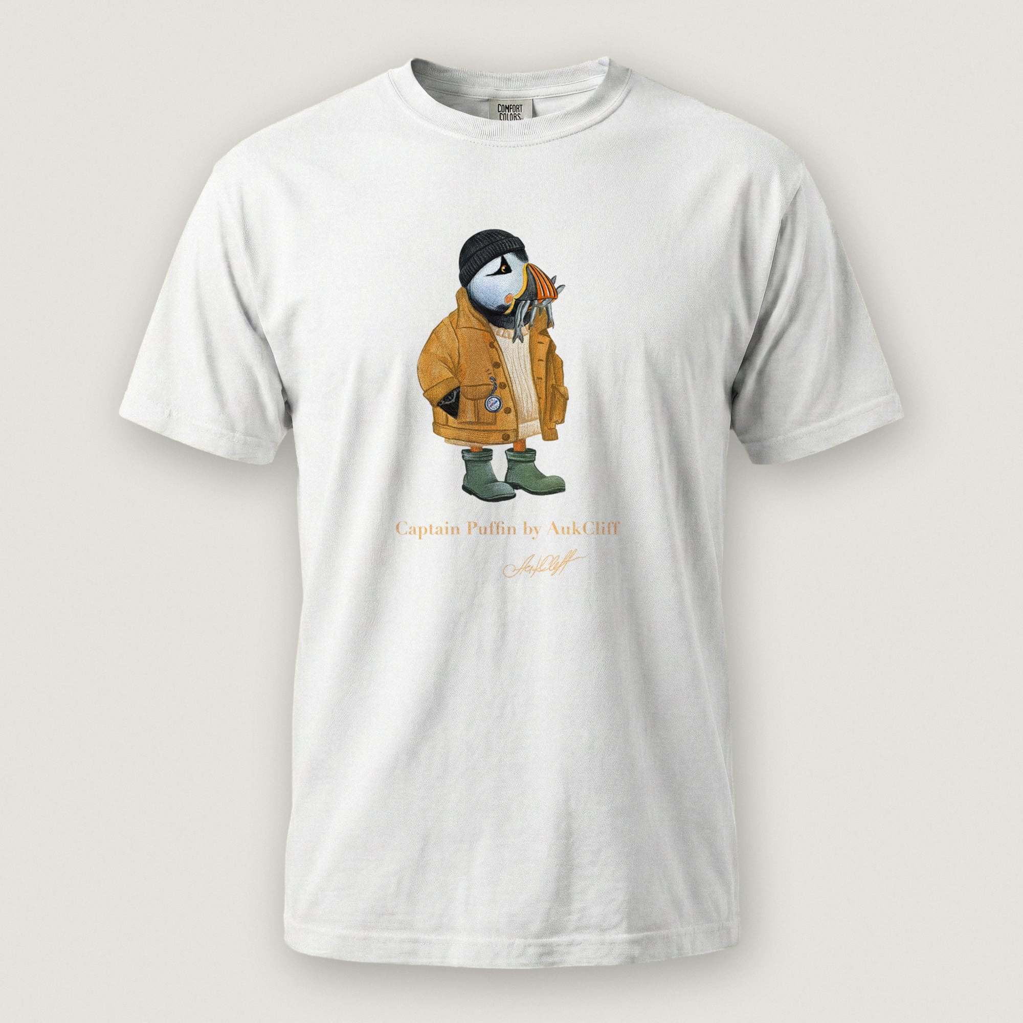 AukCliff Captain Puffin T-shirt White / S Captain Puffin™ Sailor “Catch of the Day” Comfort Colors T-Shirt