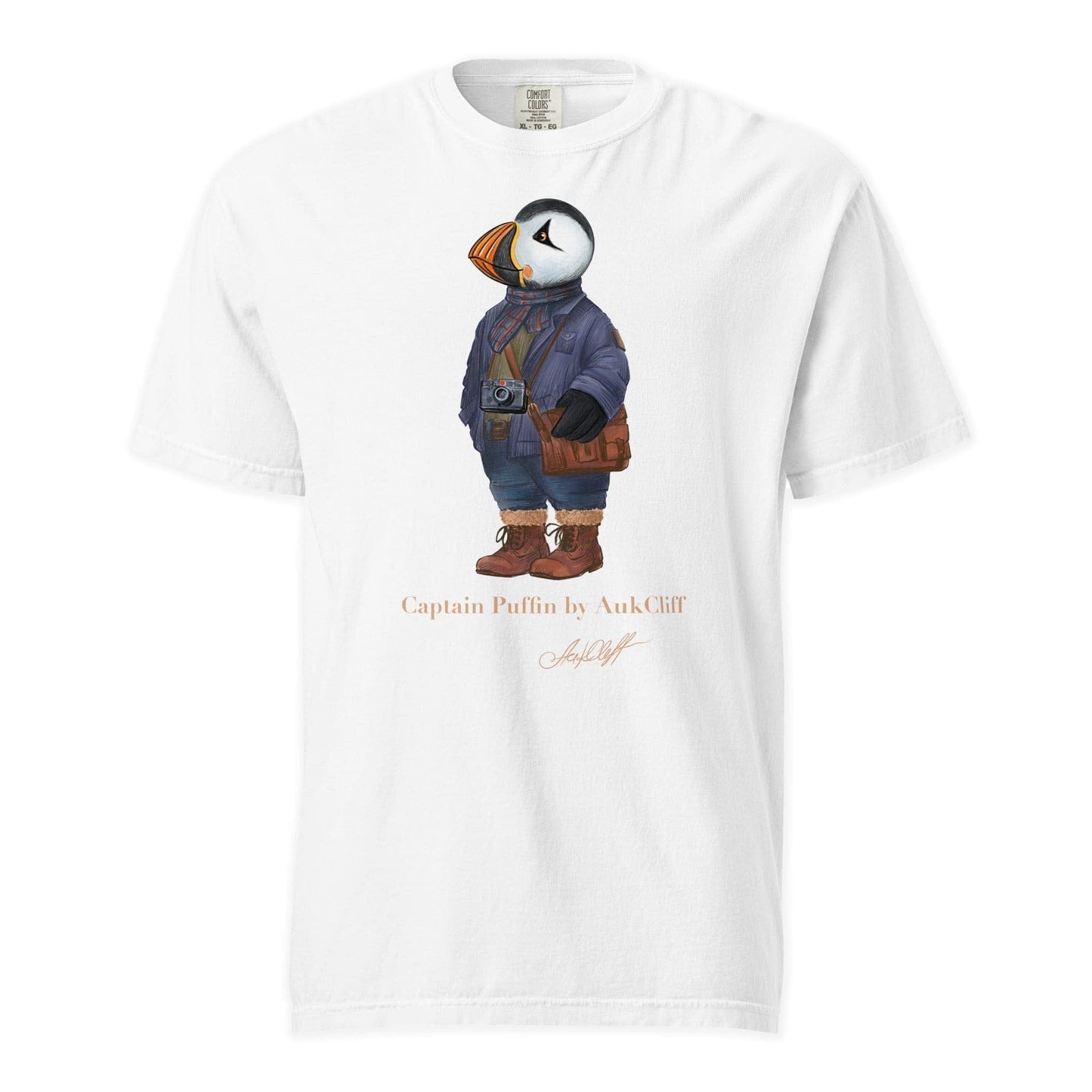 AukCliff Captain Puffin T-shirt White / S Captain Puffin™ Street Photographer Comfort Colors T-Shirt