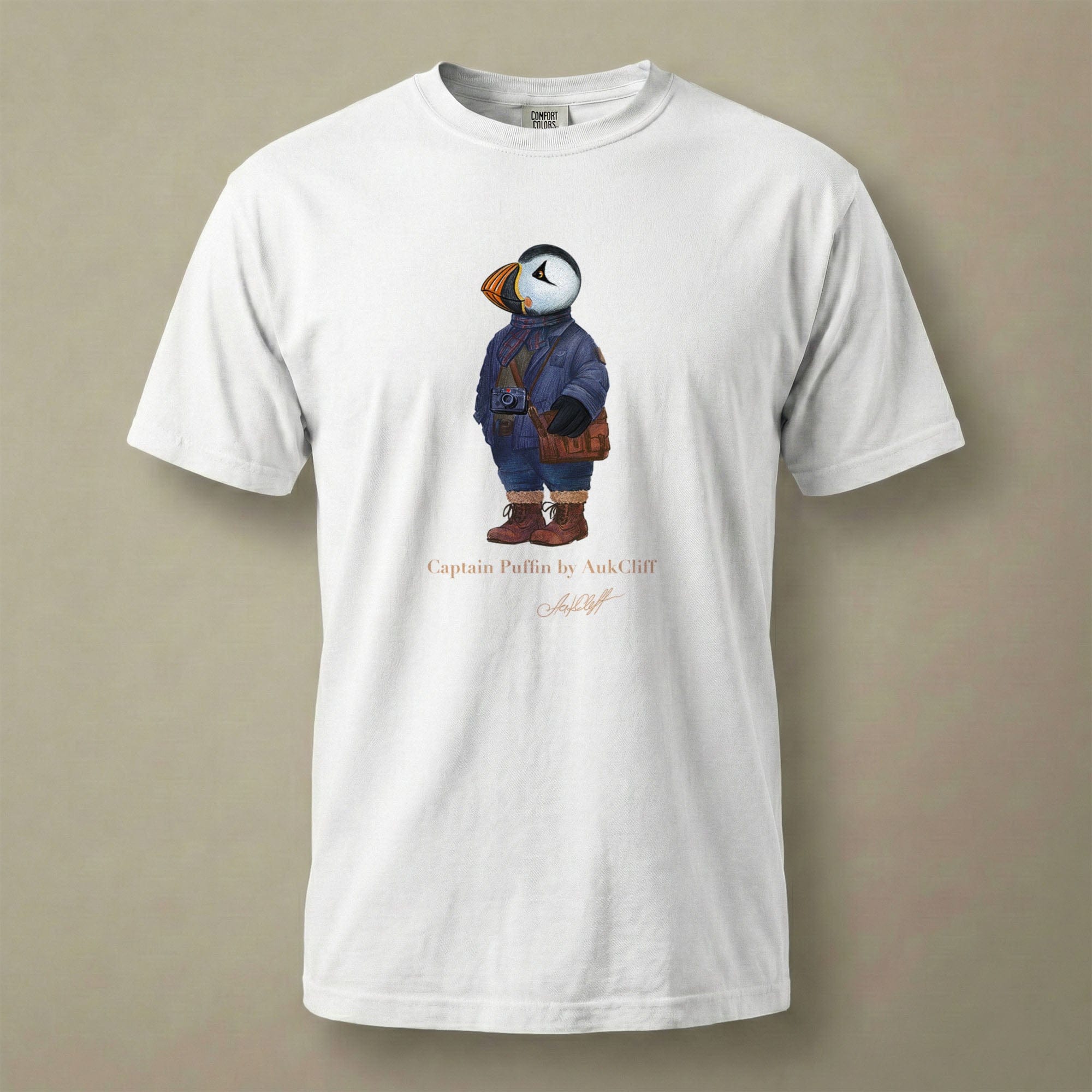 AukCliff Captain Puffin T-shirt White / S Captain Puffin™ Street Photographer Comfort Colors T-Shirt