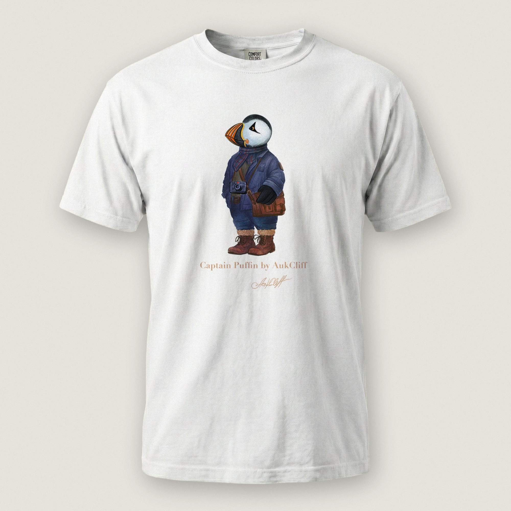 AukCliff Captain Puffin T-shirt White / S Captain Puffin™ Street Photographer Comfort Colors T-Shirt